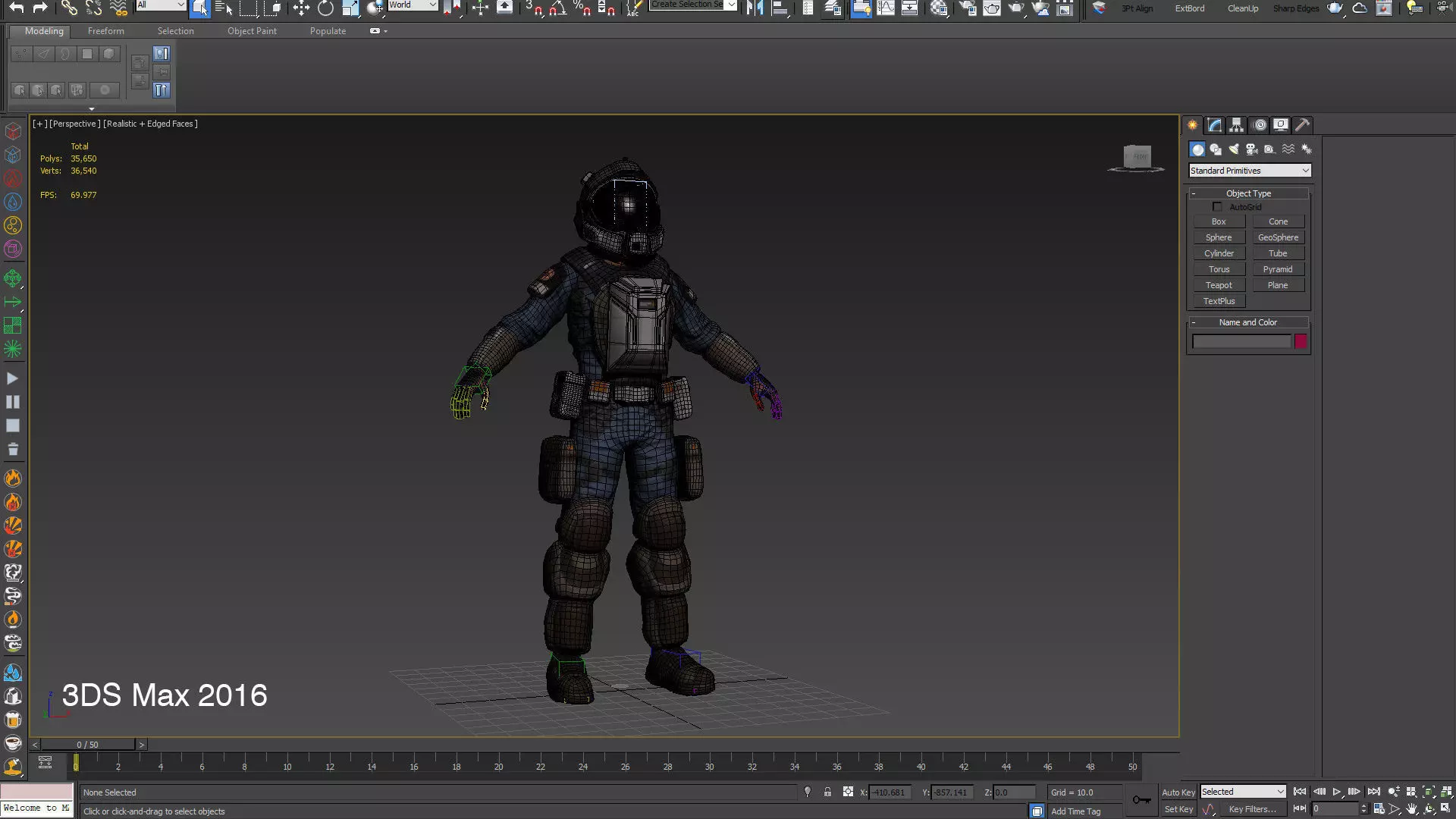 Space Marshal Male Low-poly 3D model_6