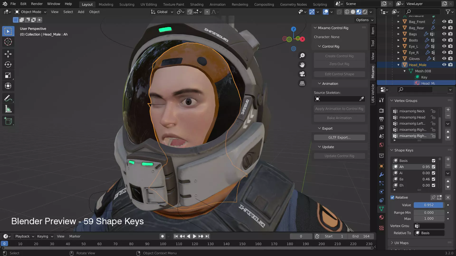 Space Marshal Male Low-poly 3D model_18