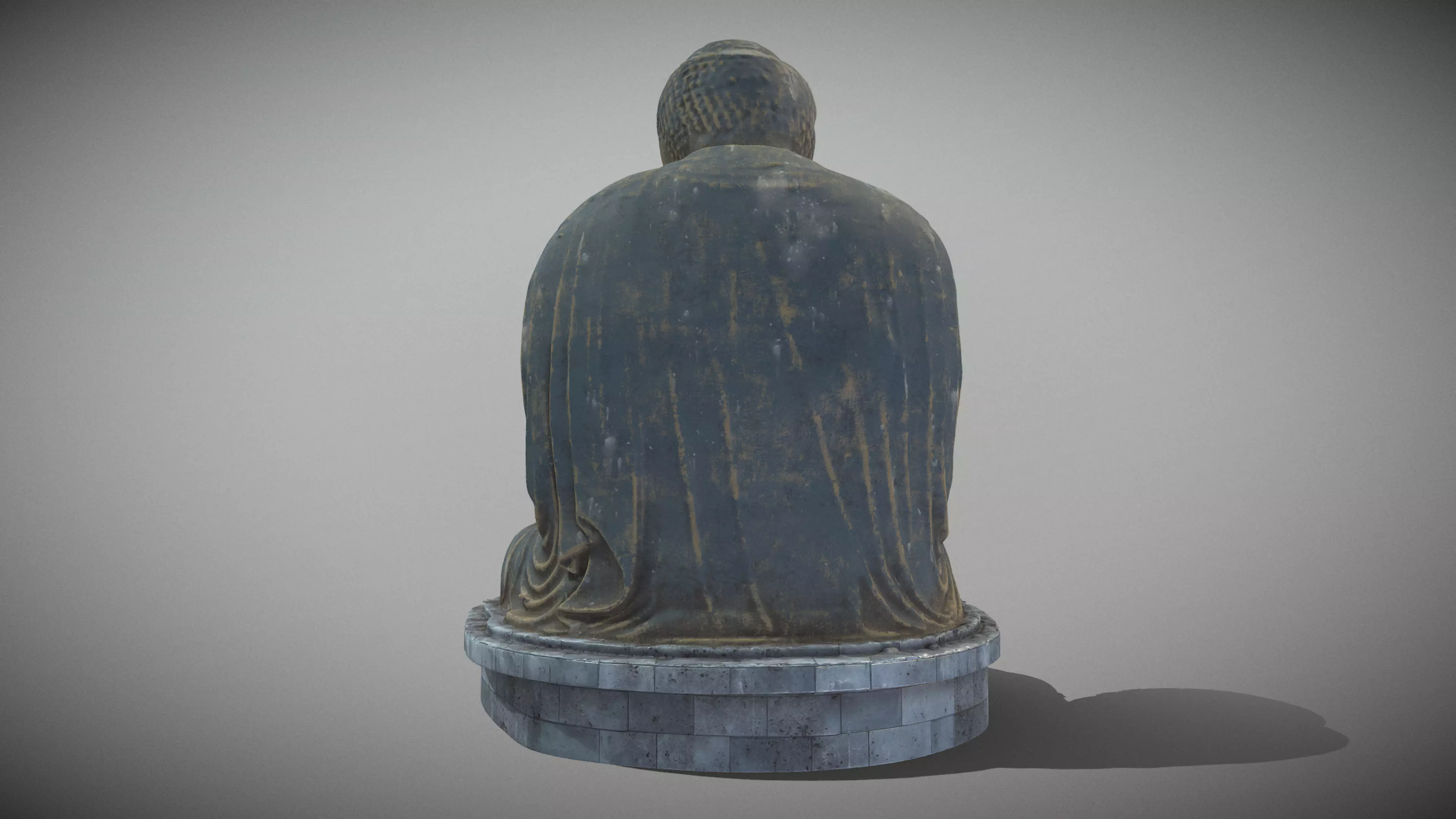 The Great Buddha of Kamakura Low-poly 3D model_5