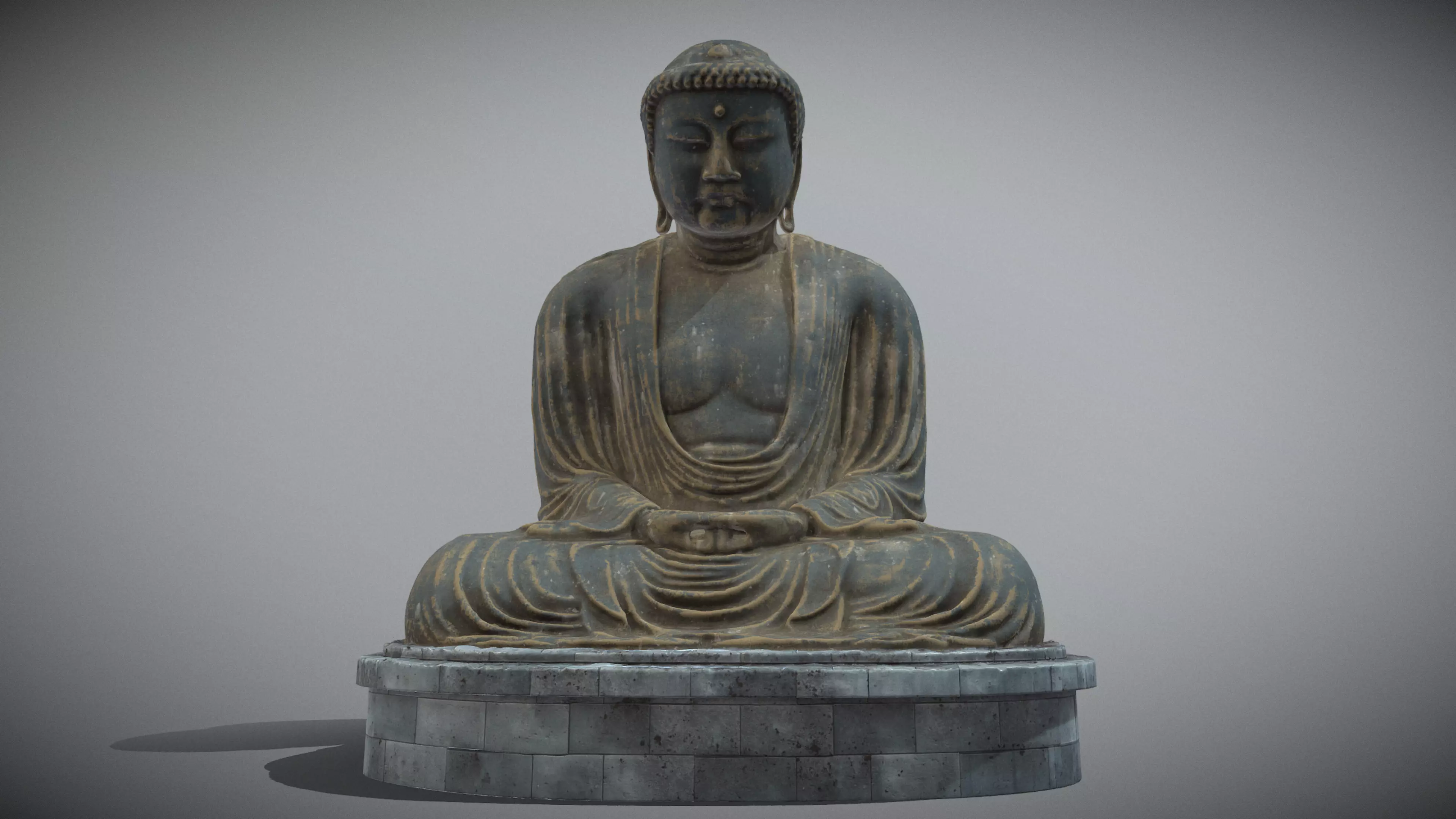 The Great Buddha of Kamakura Low-poly 3D model_0