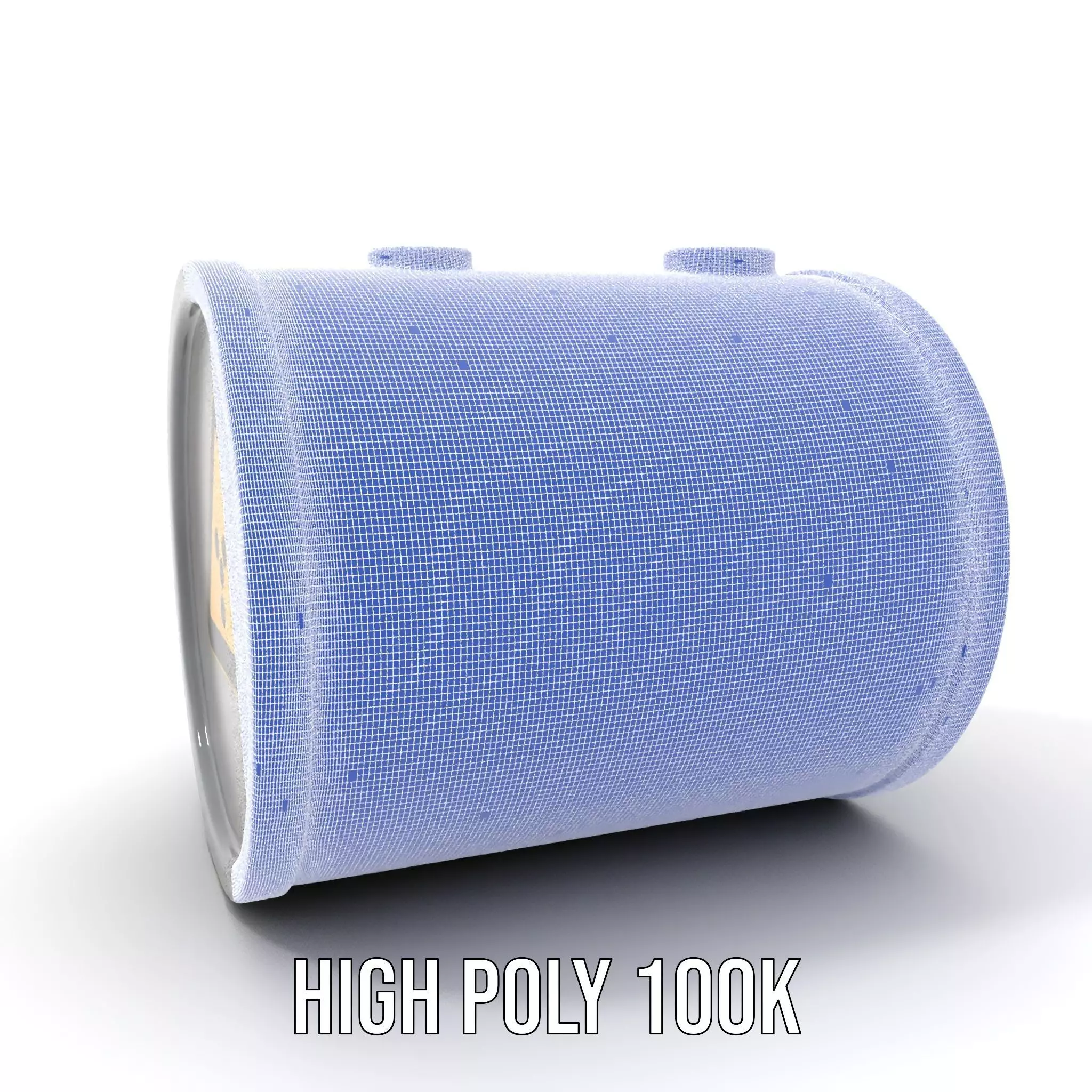 Radioactive Barrel Model Pack with Caution Label Low-poly 3D model_5