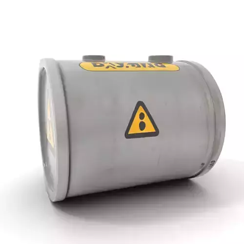 Radioactive Barrel Model Pack with Caution Label