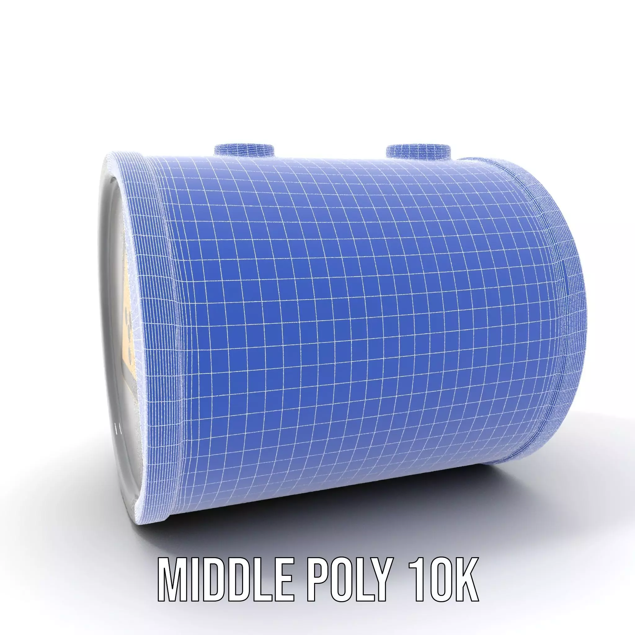 Radioactive Barrel Model Pack with Caution Label Low-poly 3D model_22