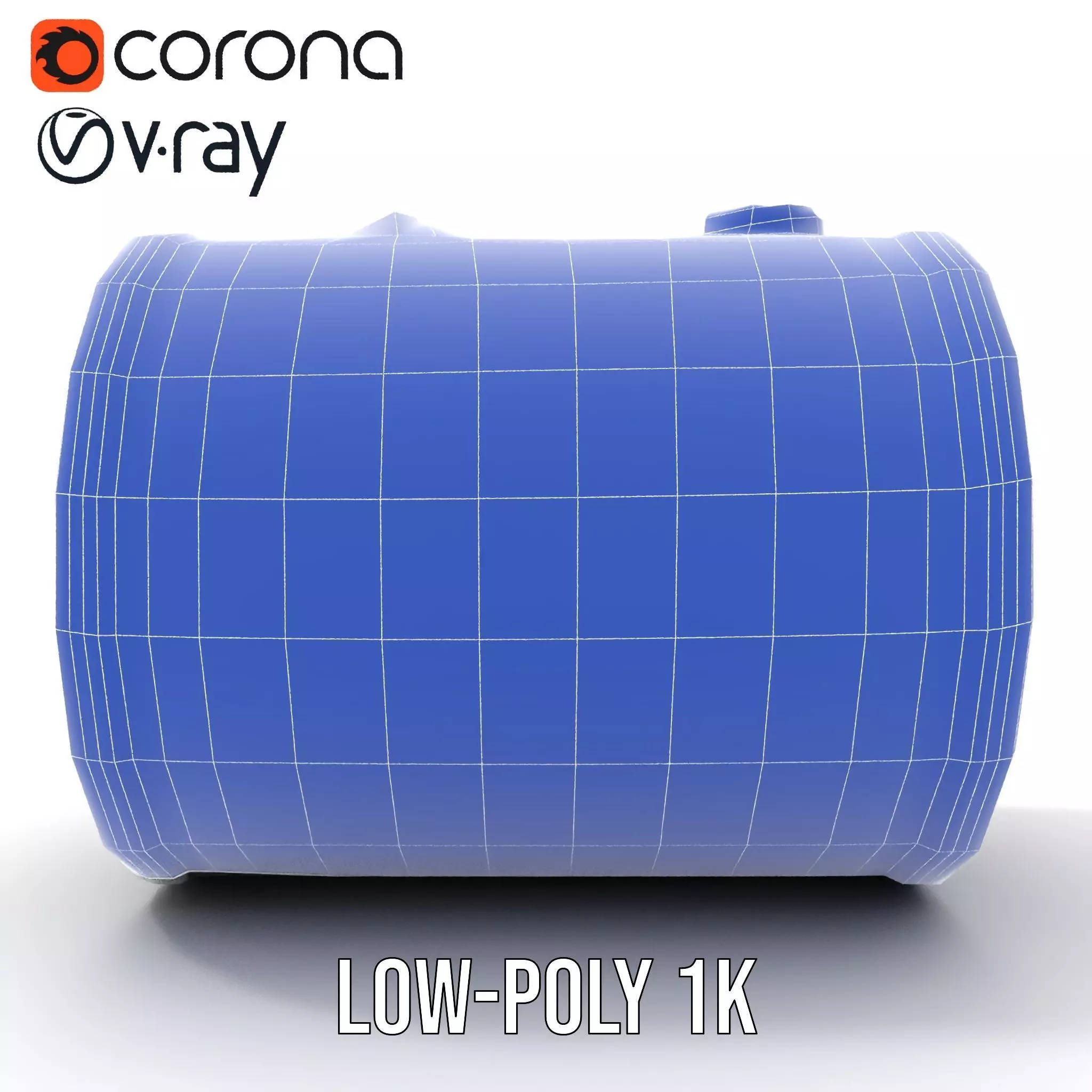 Radioactive Barrel Model Pack with Caution Label Low-poly 3D model_23