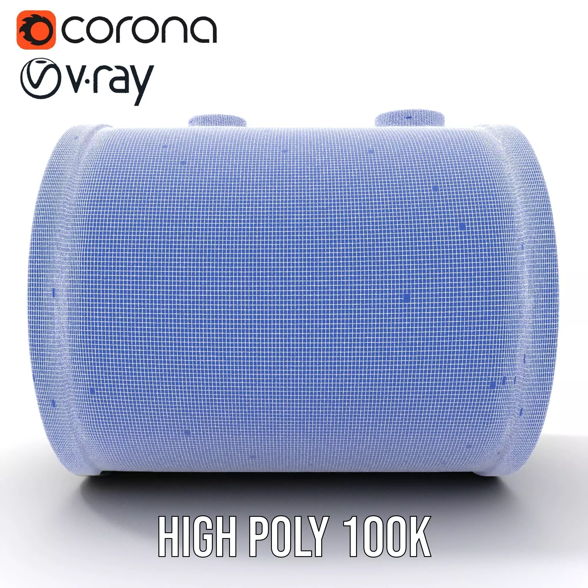 Radioactive Barrel Model Pack with Caution Label Low-poly 3D model_34