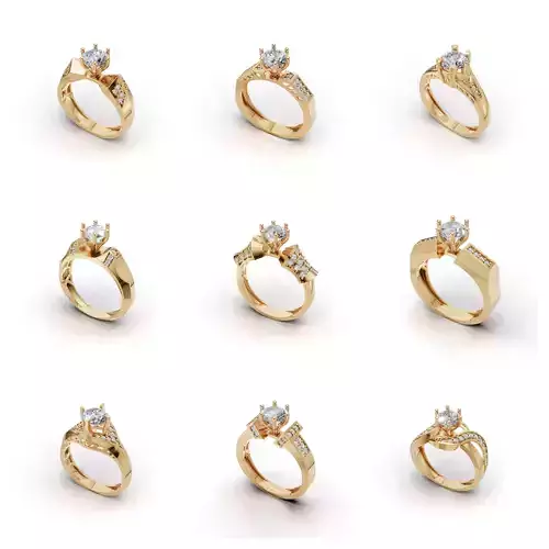 50 Printable Jewelry Solitaire Rings Mega Collection