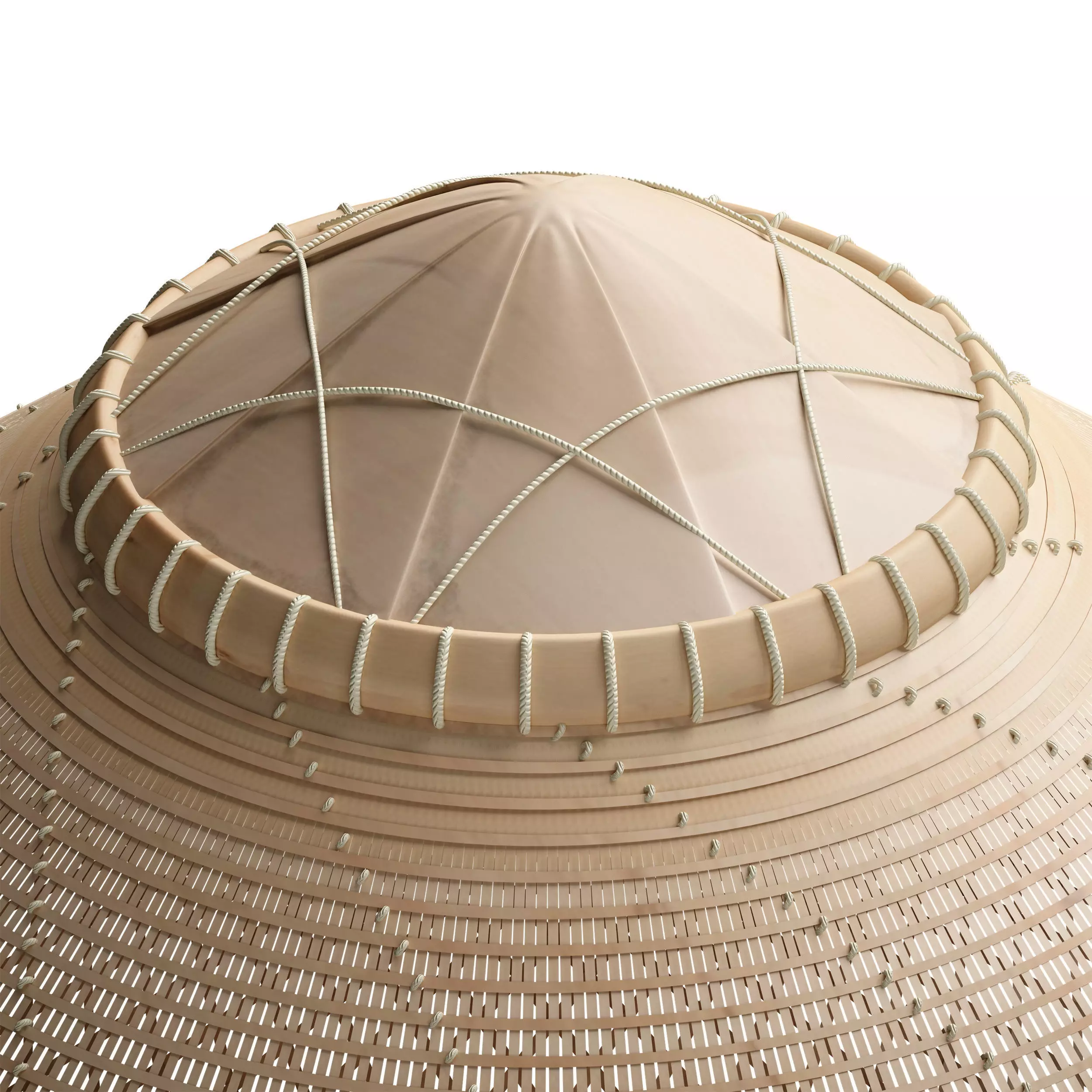 Asian Straw Hat Nonla Vietnamese 3D model_8
