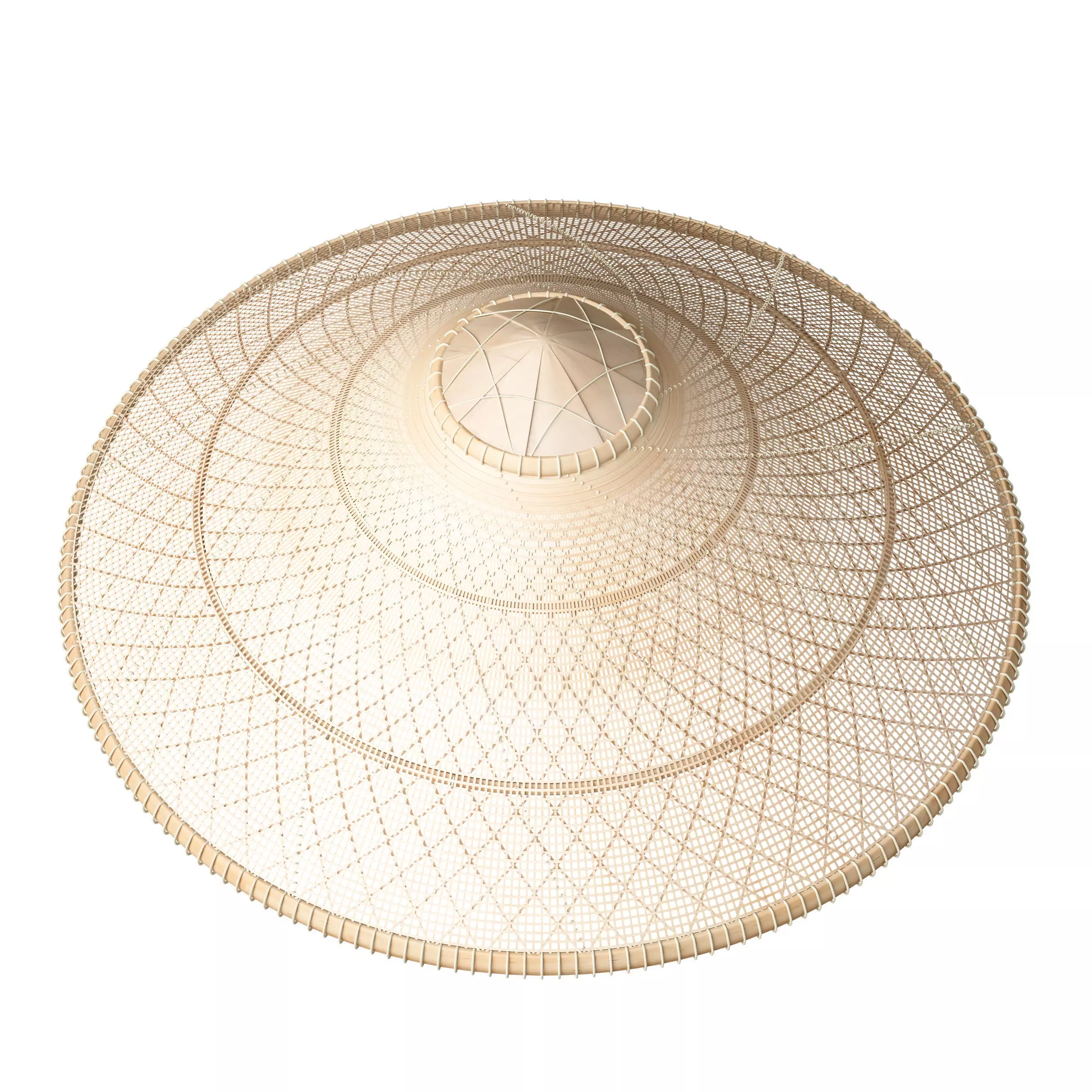 Asian Straw Hat Nonla Vietnamese 3D model_4