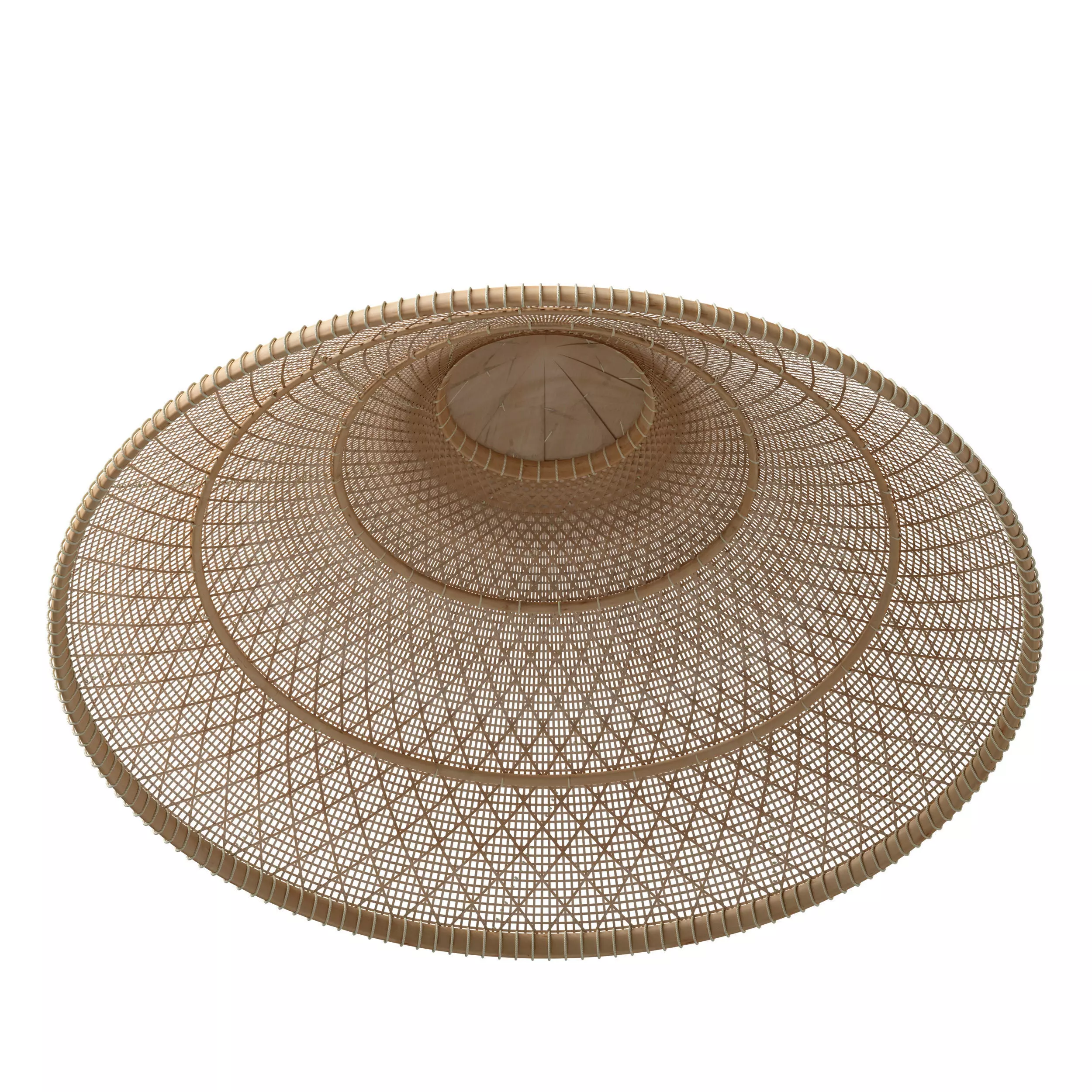 Asian Straw Hat Nonla Vietnamese 3D model_6