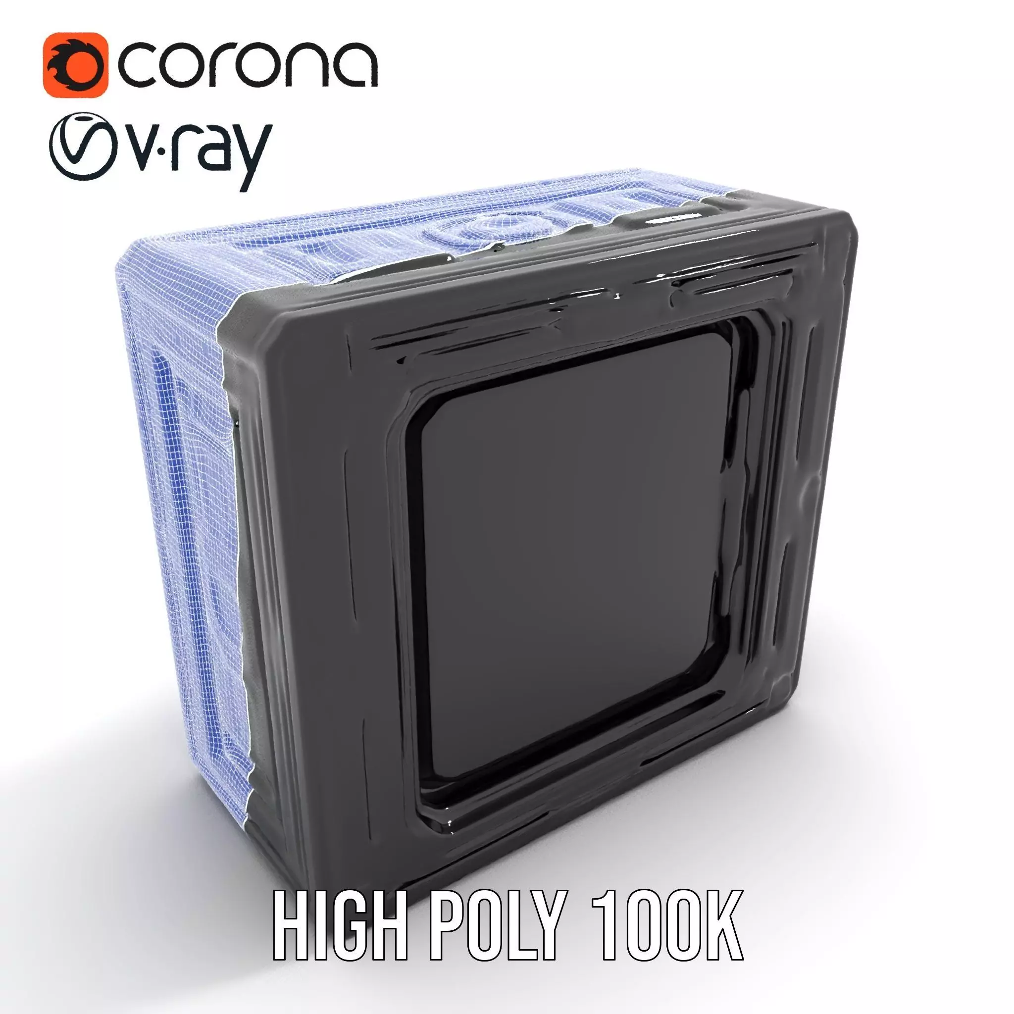 Futuristic SciFi Door Frame model pack Low-poly 3D model_32