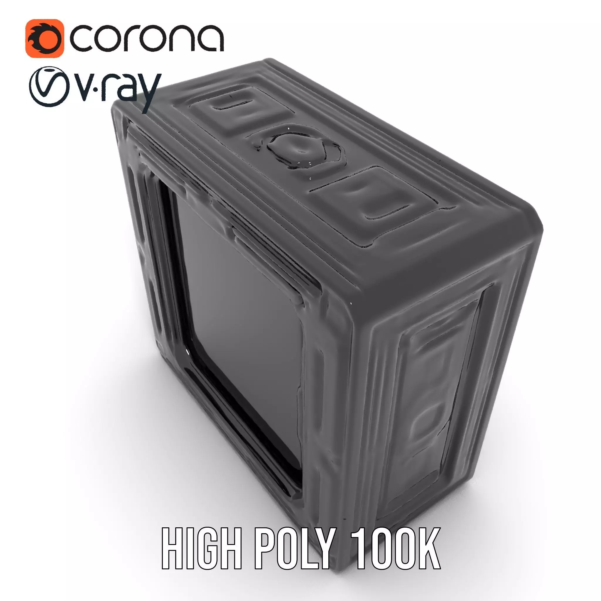 Futuristic SciFi Door Frame model pack Low-poly 3D model_23