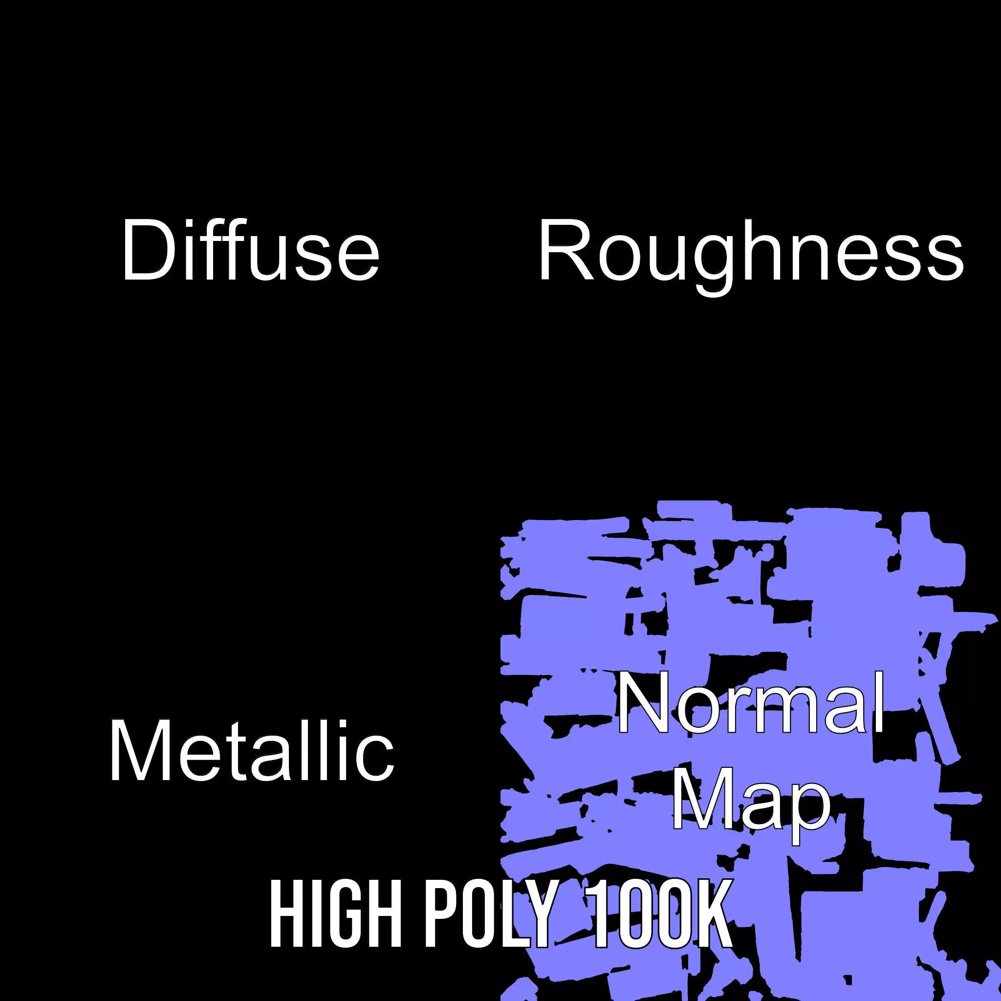 Futuristic SciFi Door Frame model pack Low-poly 3D model_4