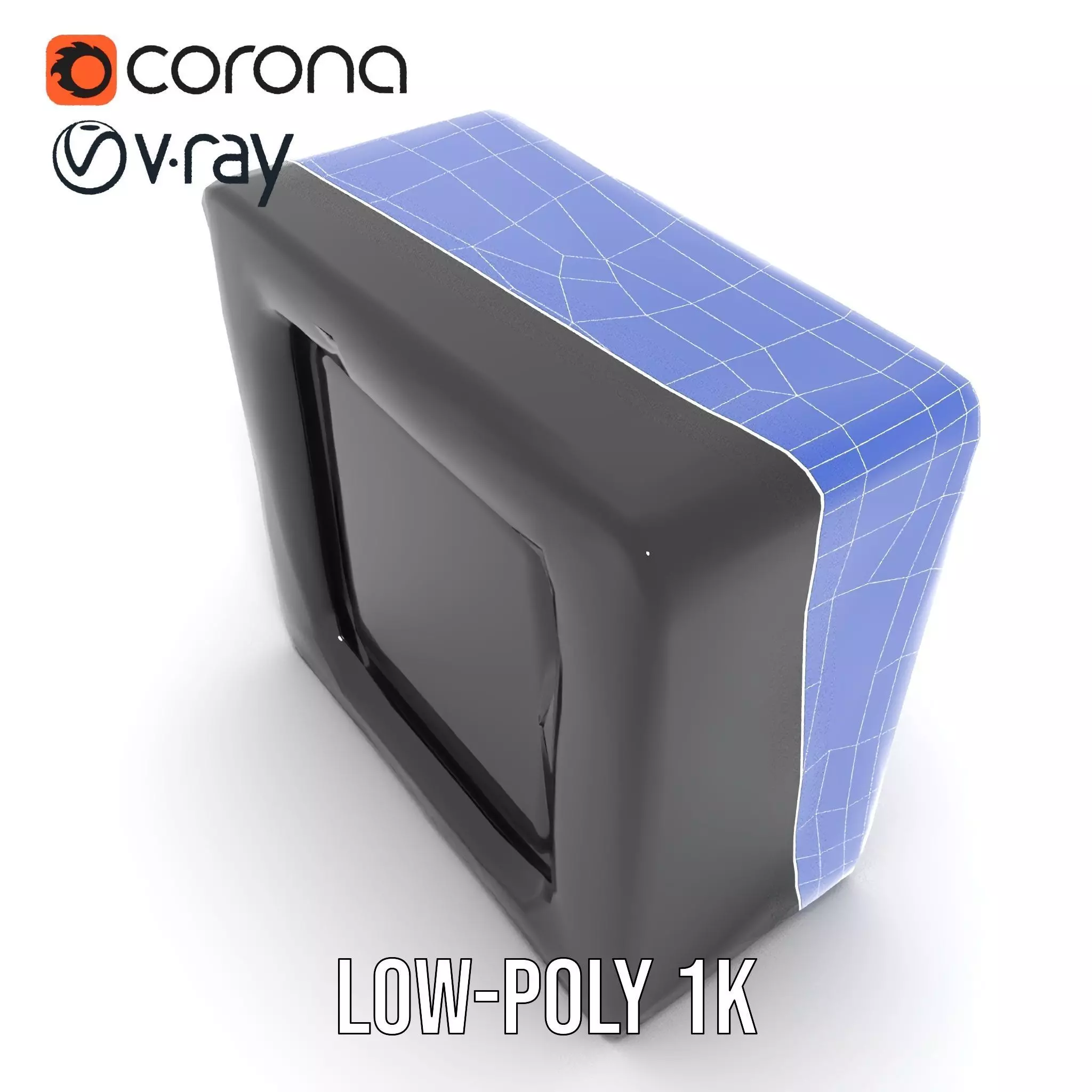 Futuristic SciFi Door Frame model pack Low-poly 3D model_28