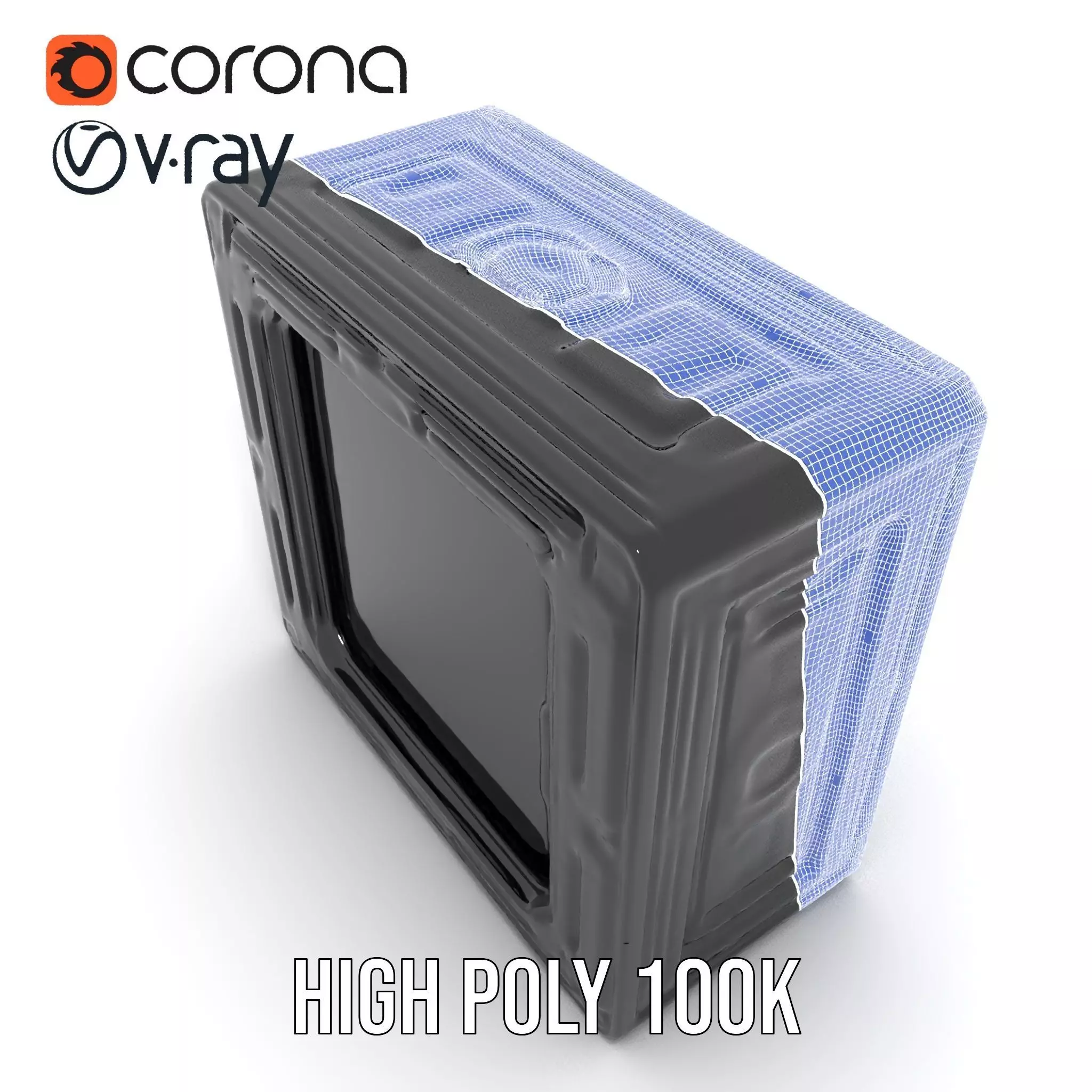 Futuristic SciFi Door Frame model pack Low-poly 3D model_34