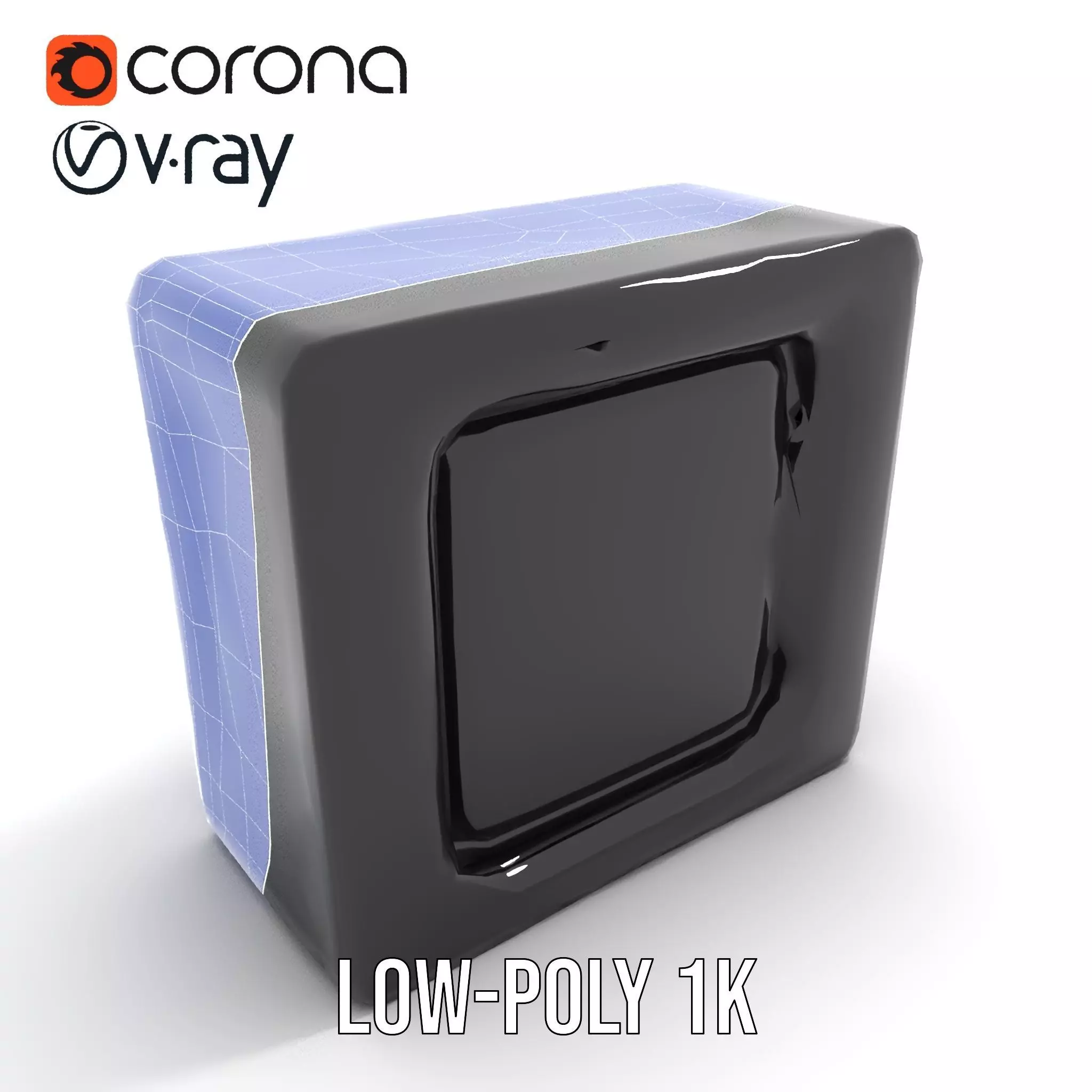 Futuristic SciFi Door Frame model pack Low-poly 3D model_25