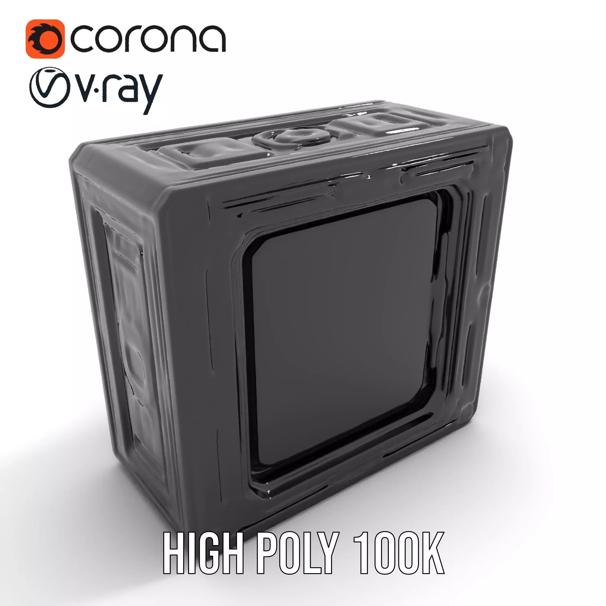 Futuristic SciFi Door Frame model pack Low-poly 3D model_26