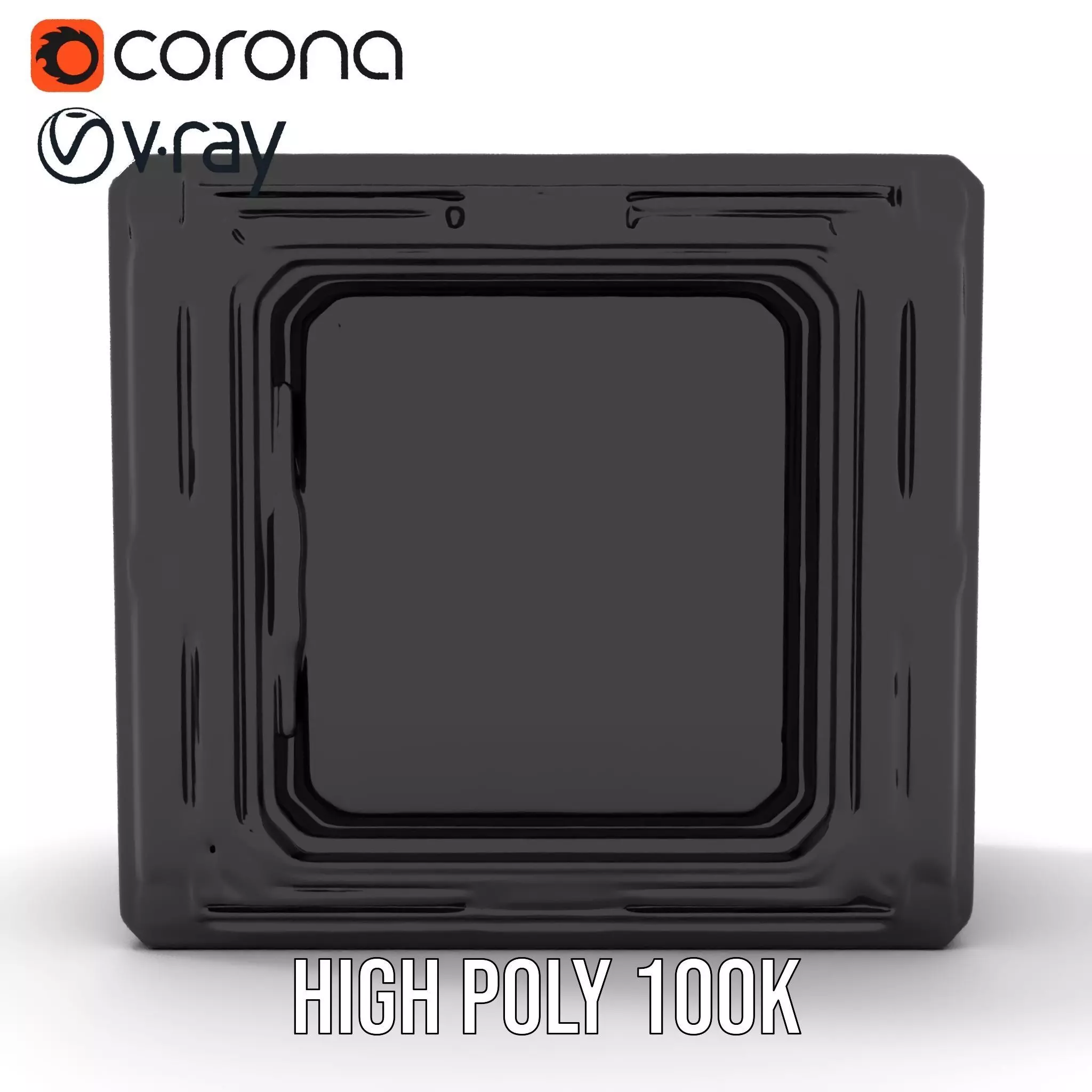 Futuristic SciFi Door Frame model pack Low-poly 3D model_18