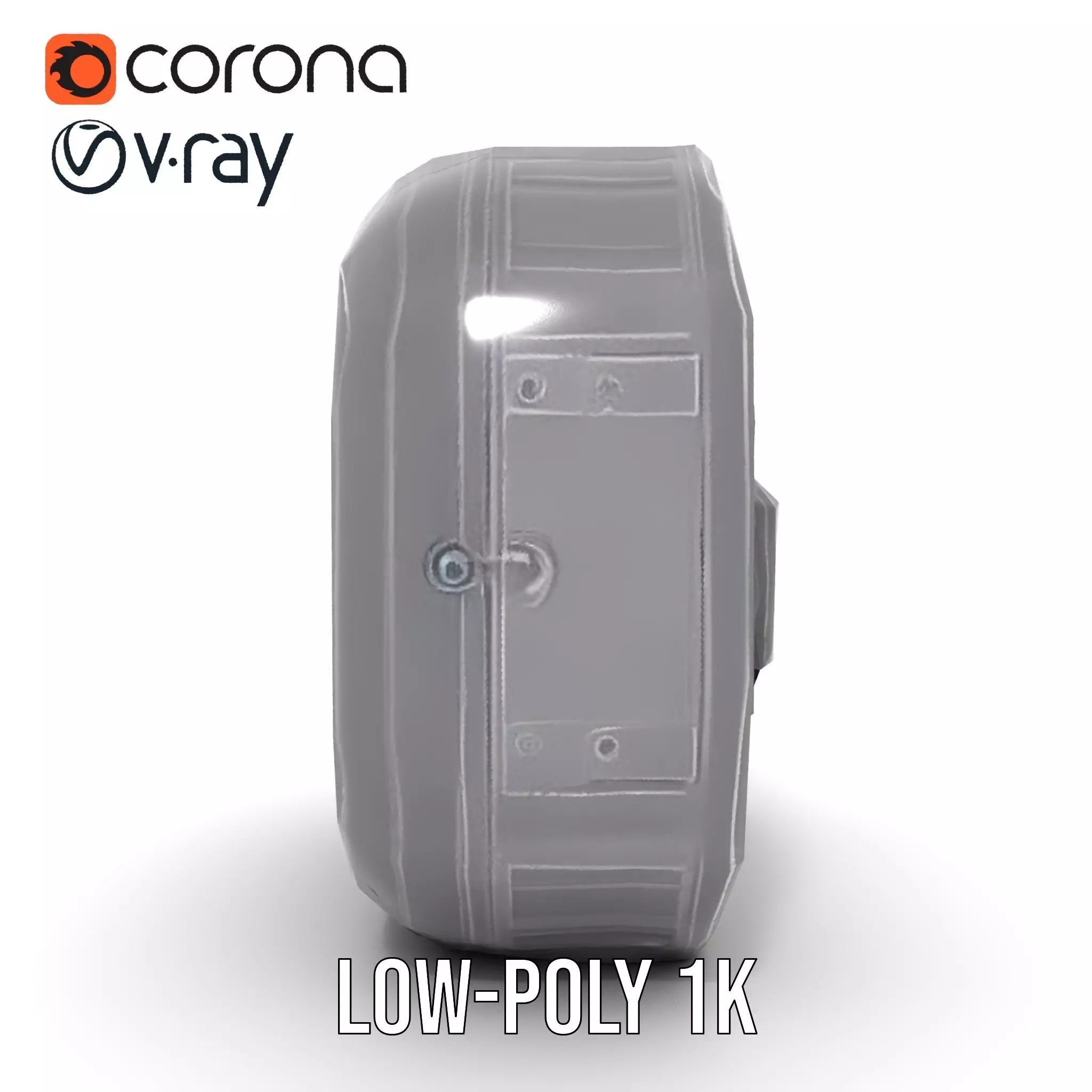 Futuristic Airlock Hatch model pack Low-poly 3D model_9