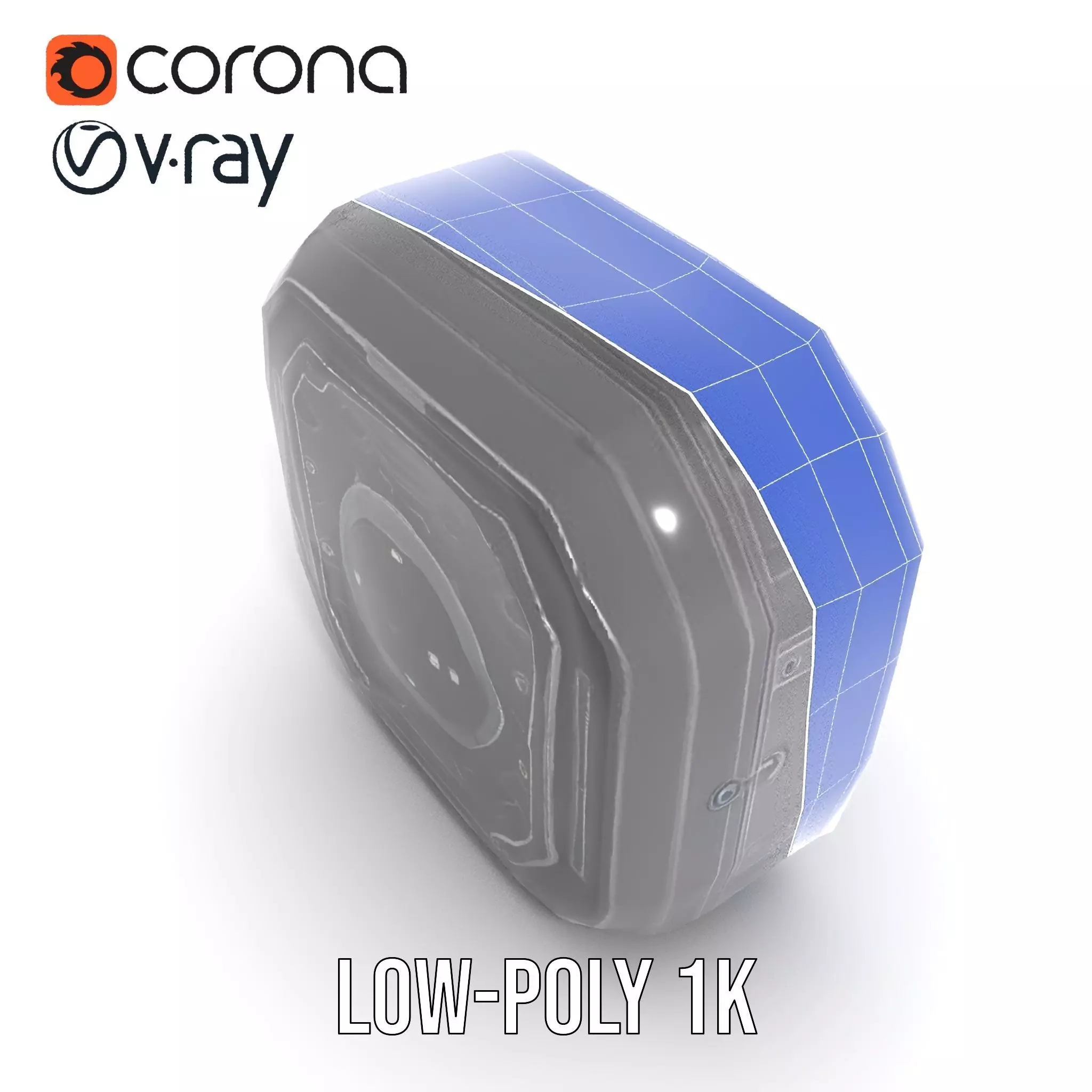 Futuristic Airlock Hatch model pack Low-poly 3D model_14