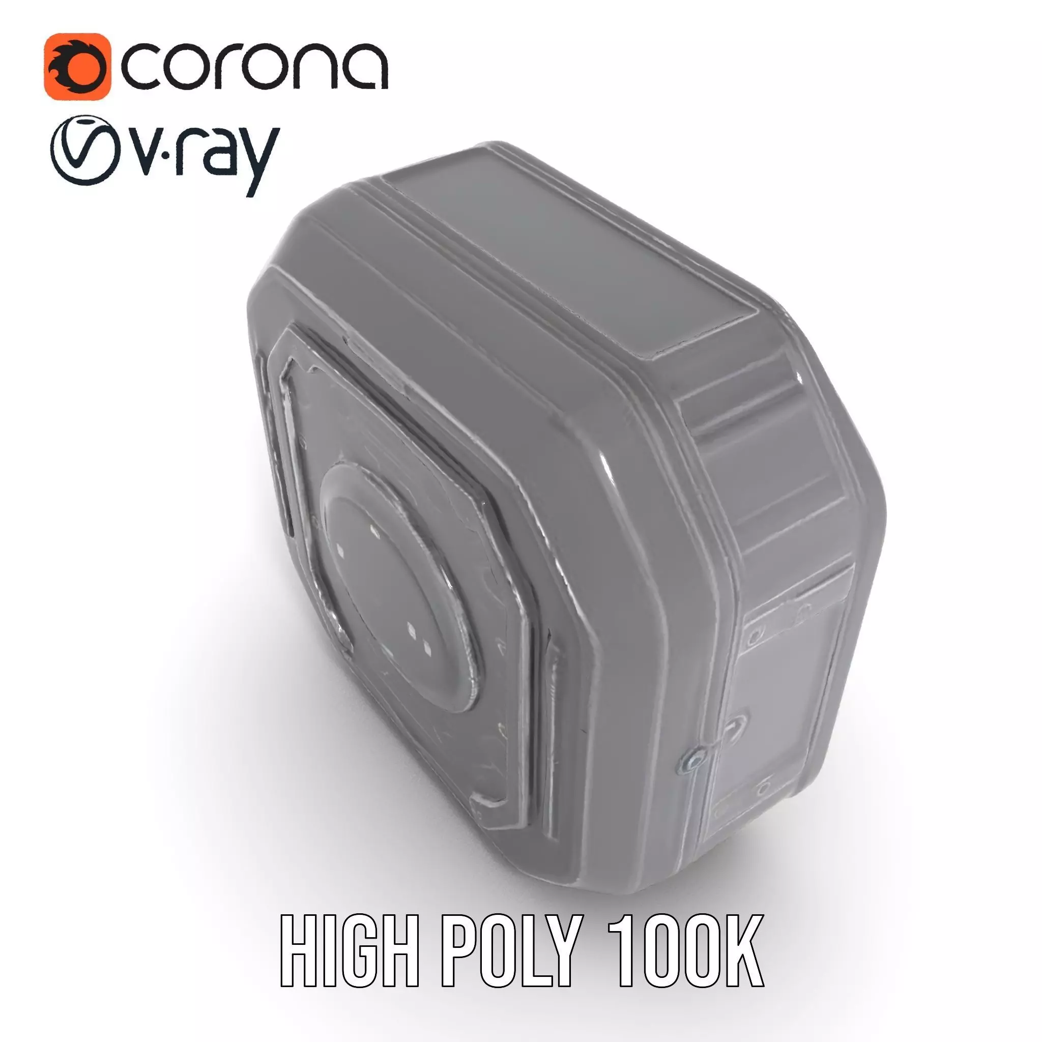 Futuristic Airlock Hatch model pack Low-poly 3D model_15