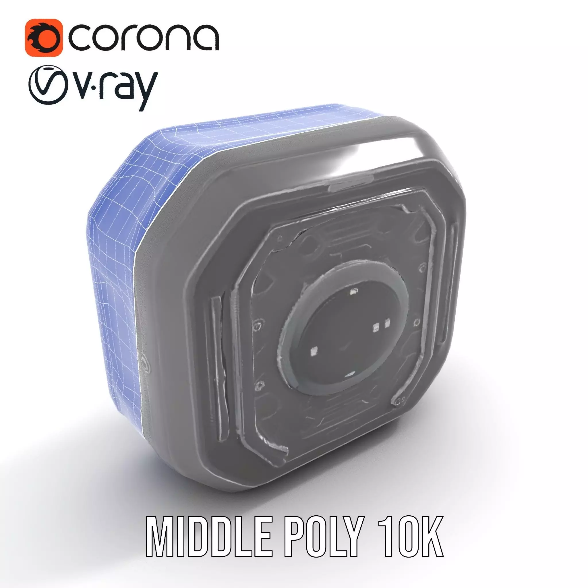 Futuristic Airlock Hatch model pack Low-poly 3D model_28