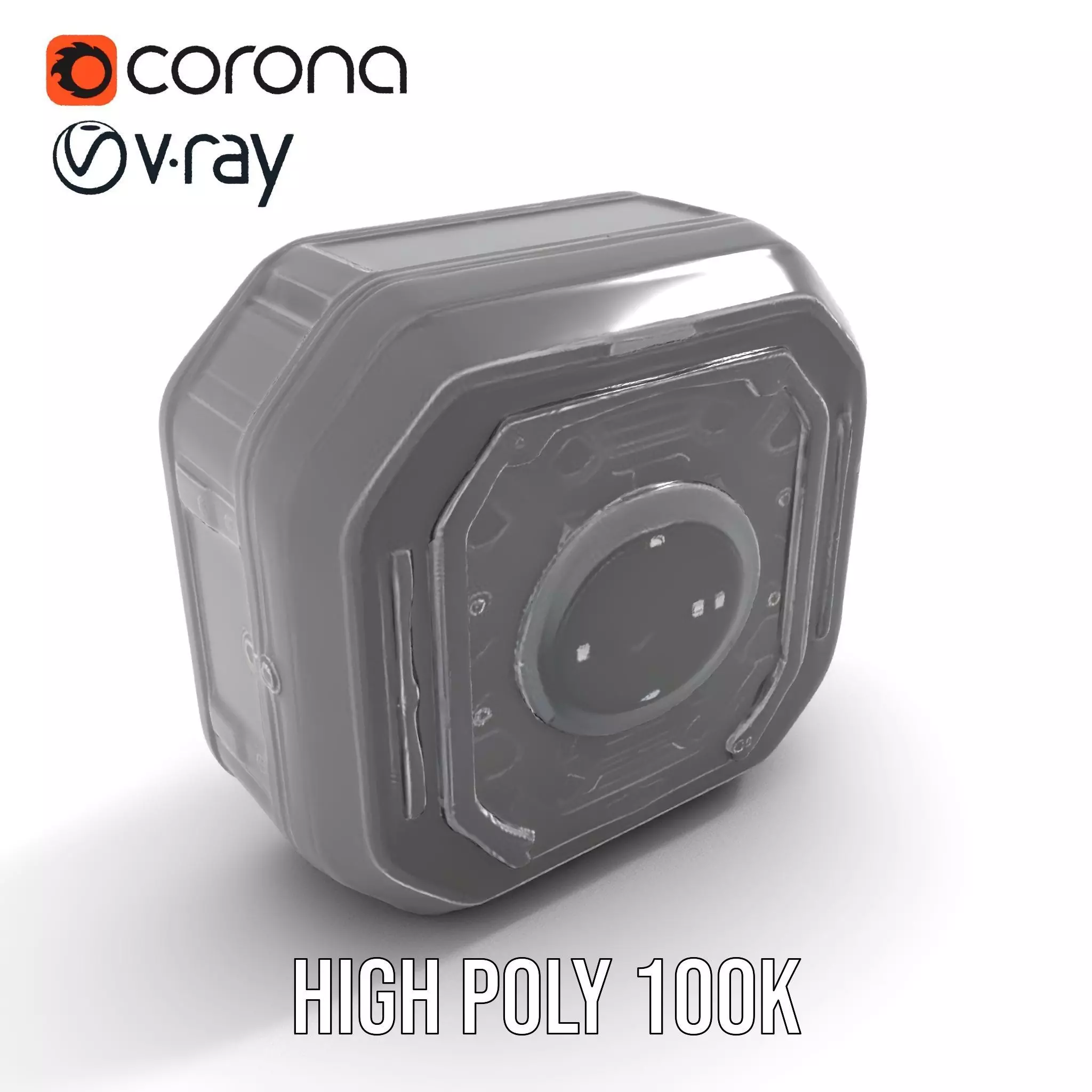 Futuristic Airlock Hatch model pack Low-poly 3D model_24