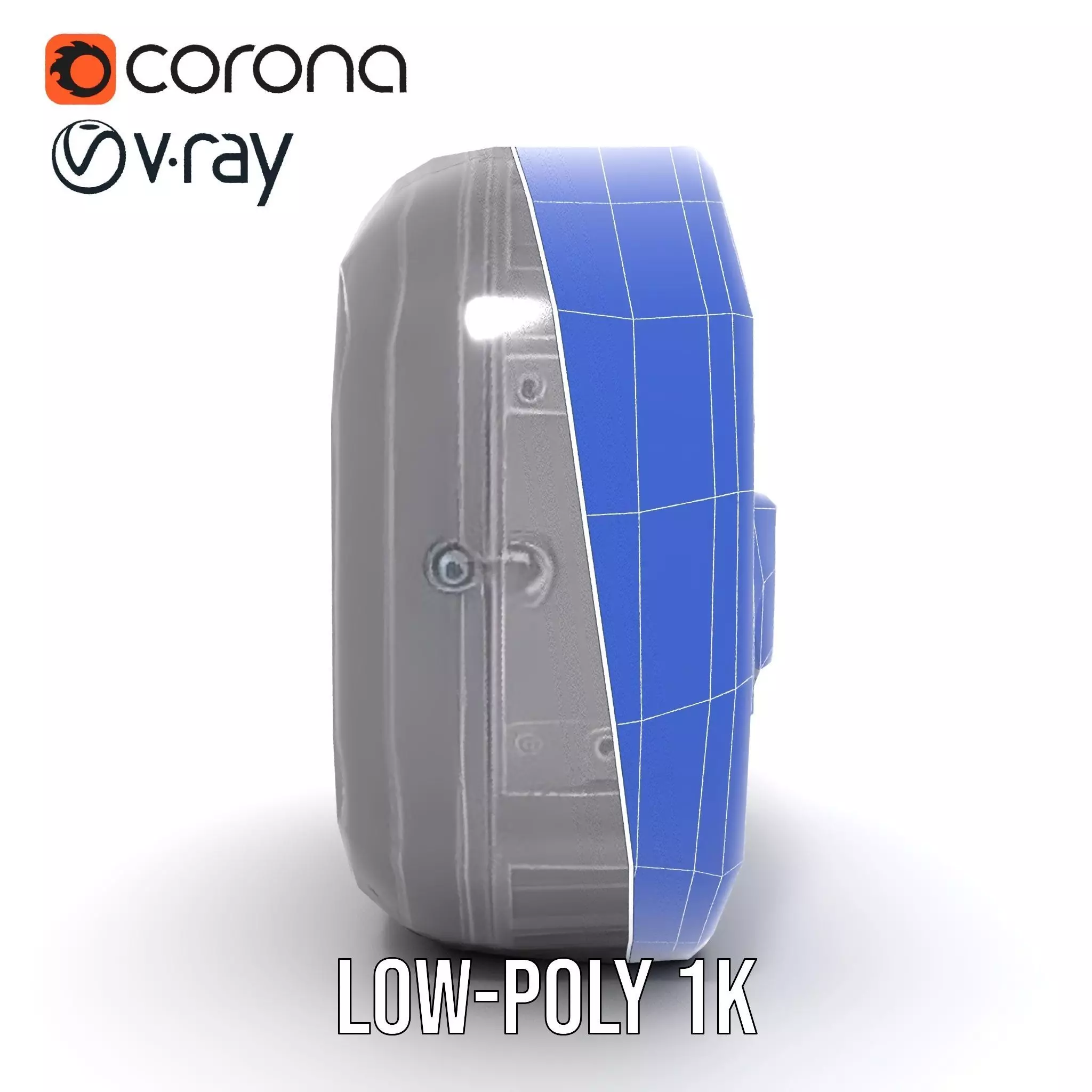 Futuristic Airlock Hatch model pack Low-poly 3D model_32