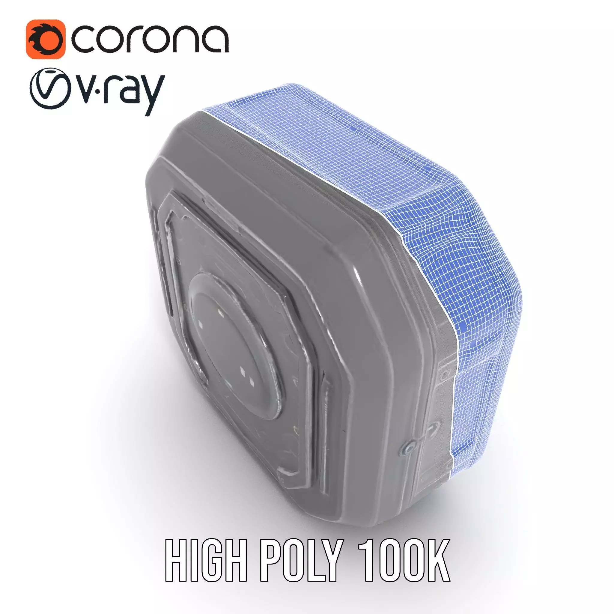 Futuristic Airlock Hatch model pack Low-poly 3D model_30