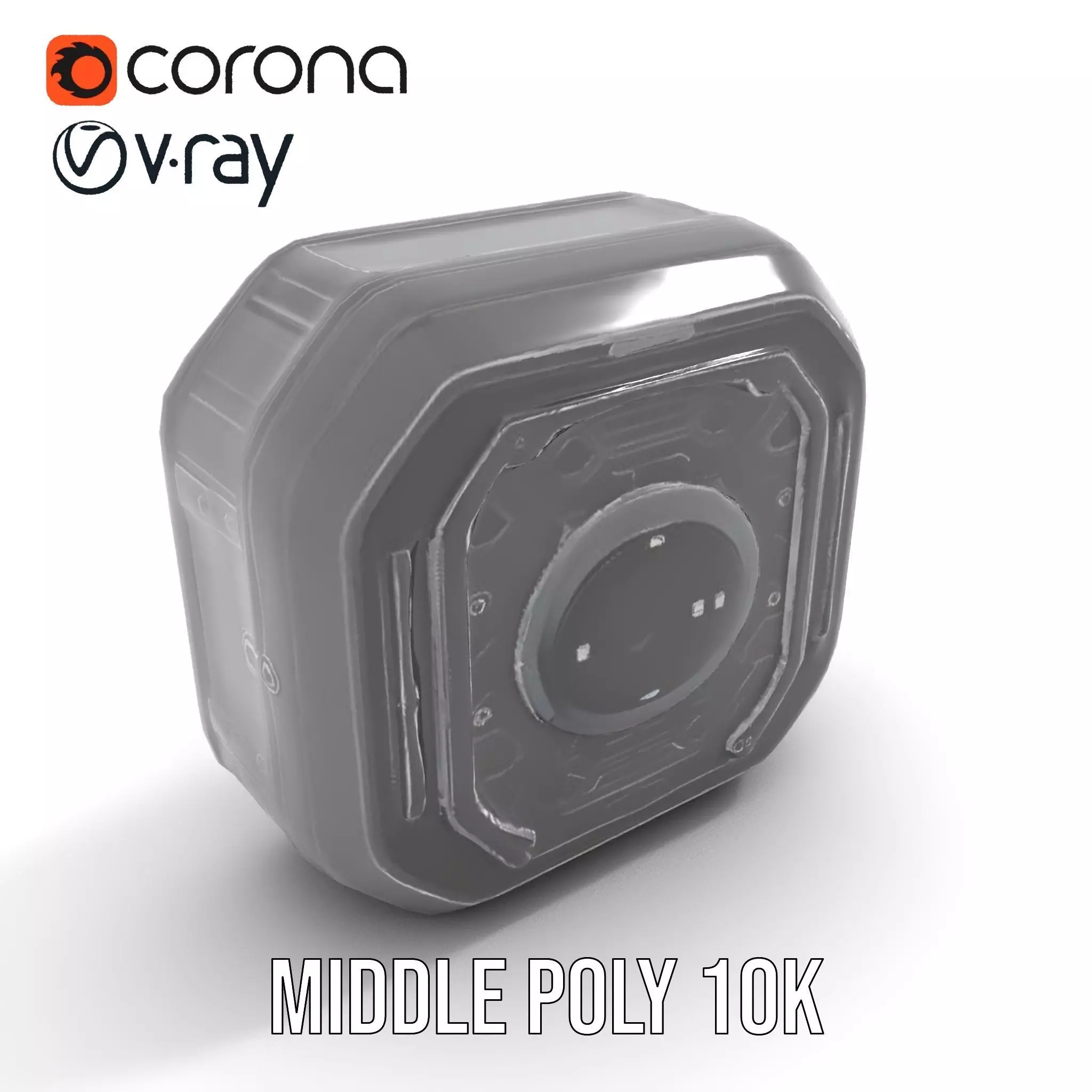 Futuristic Airlock Hatch model pack Low-poly 3D model_11