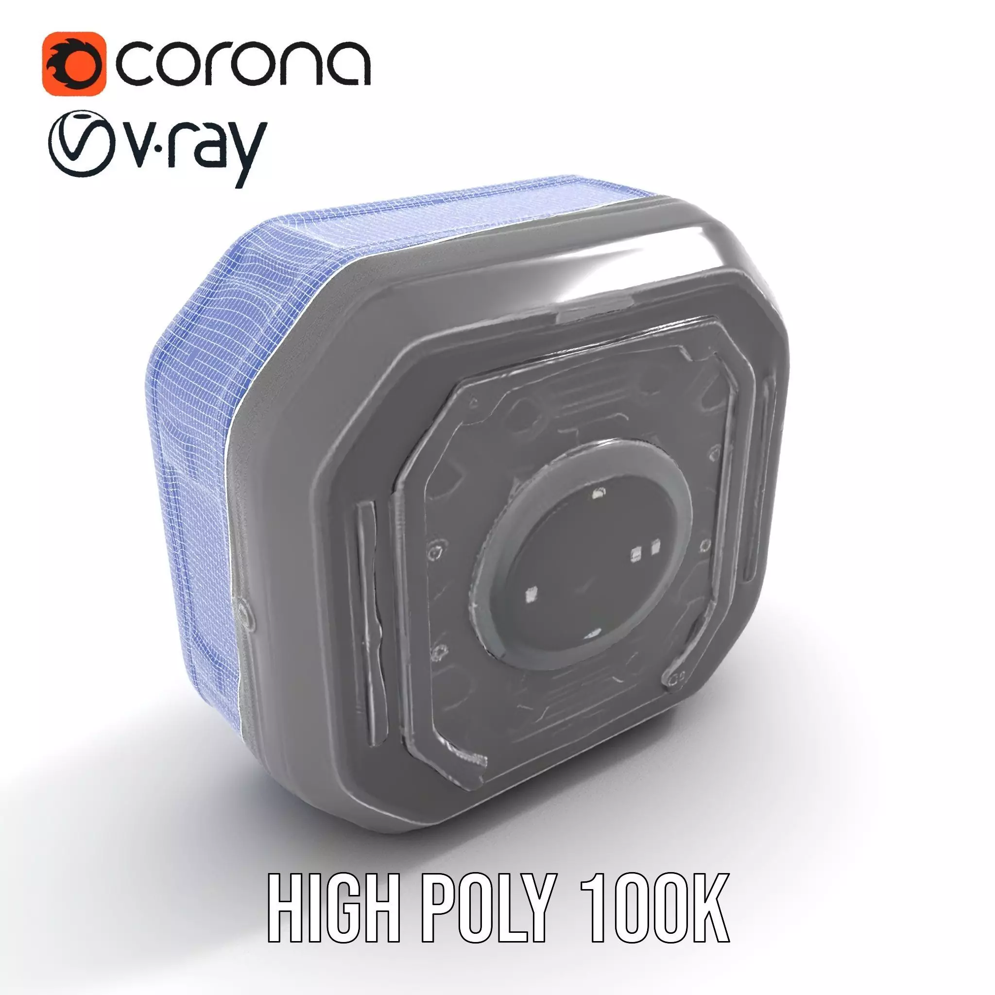 Futuristic Airlock Hatch model pack Low-poly 3D model_34