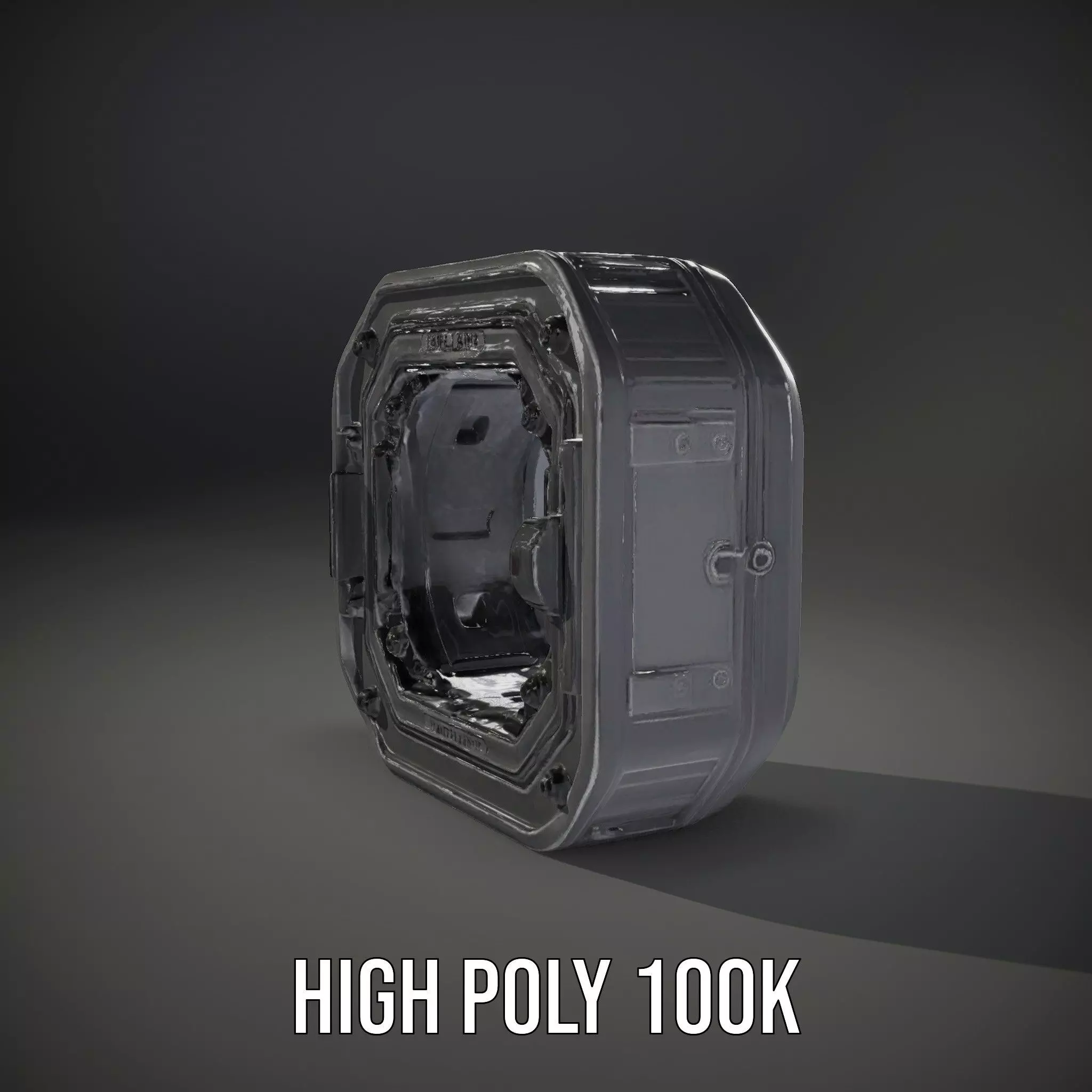 Futuristic Airlock Hatch model pack Low-poly 3D model_10