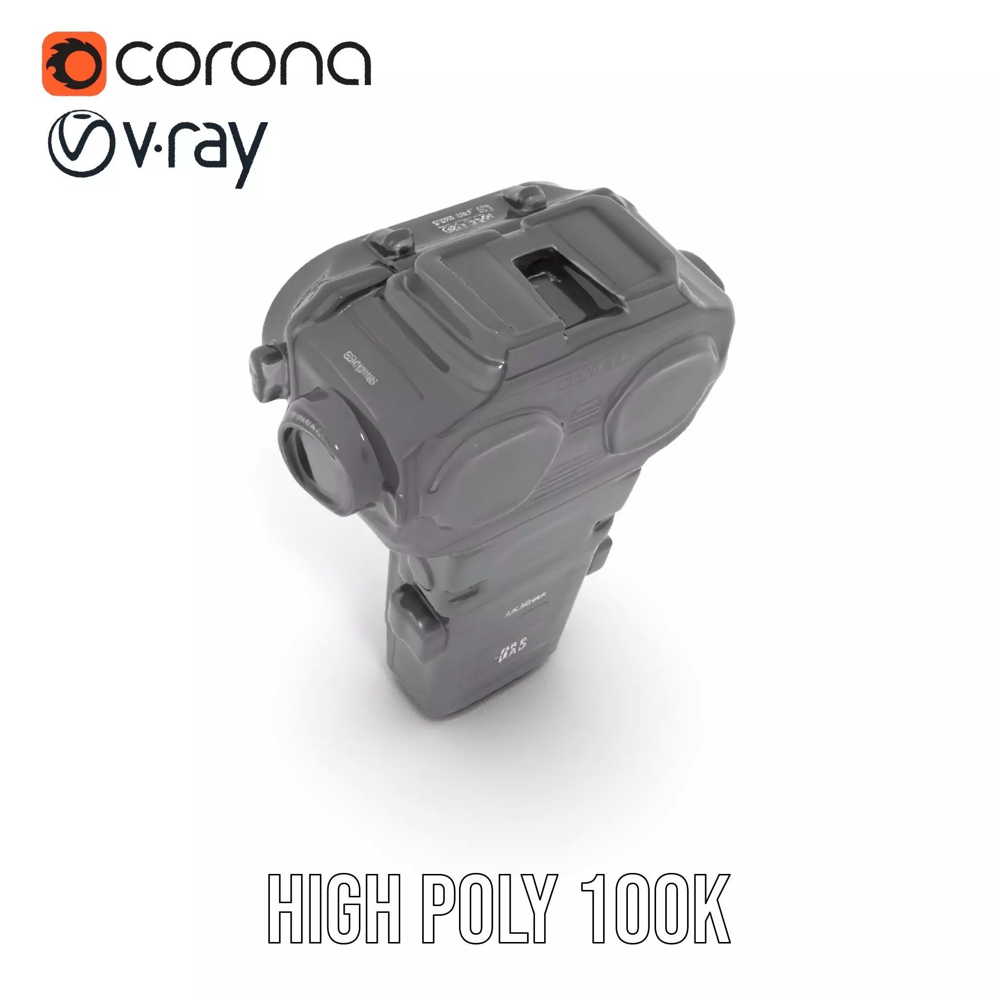 Futuristic Device model pack with PBR Textures Low-poly 3D model_16