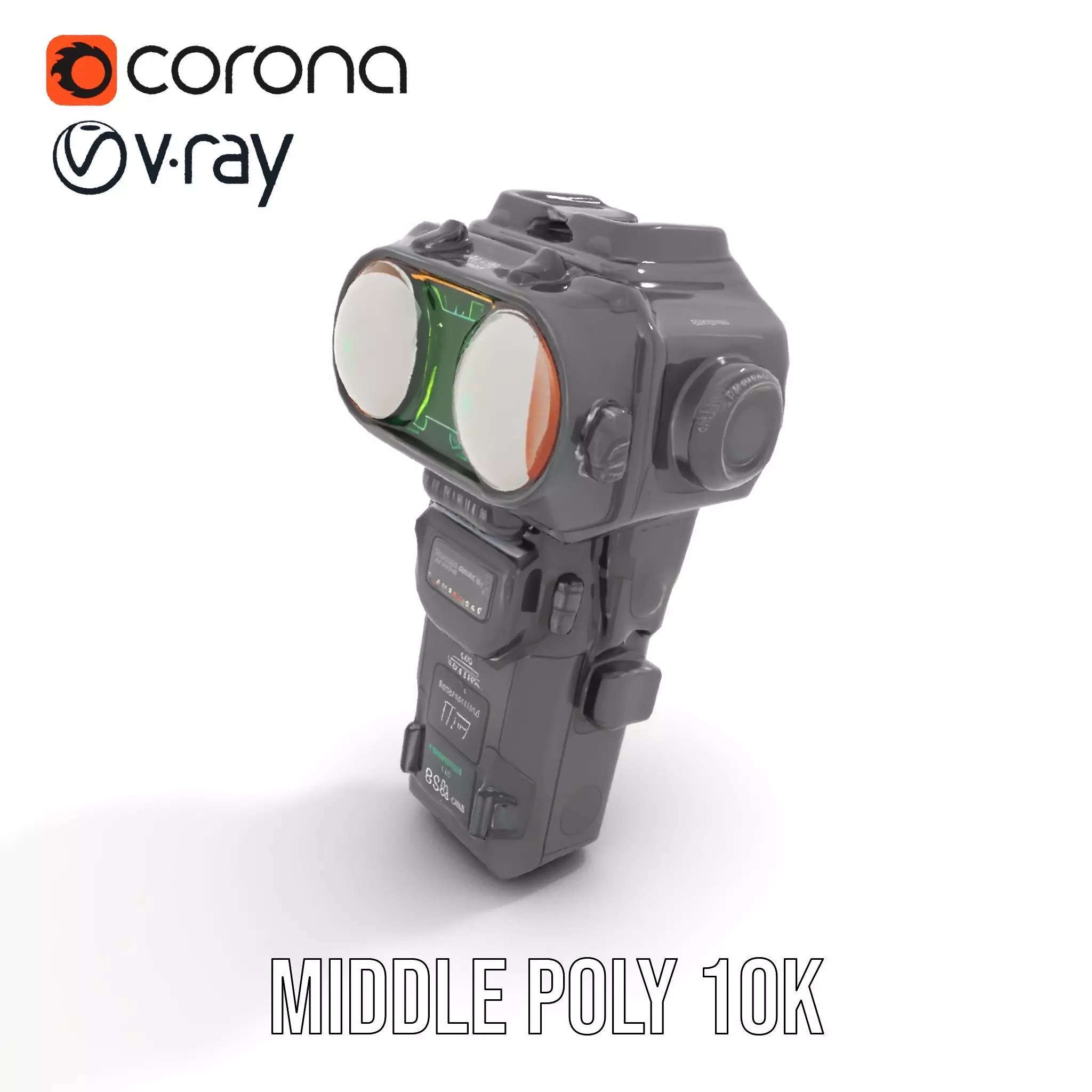 Futuristic Device model pack with PBR Textures Low-poly 3D model_6