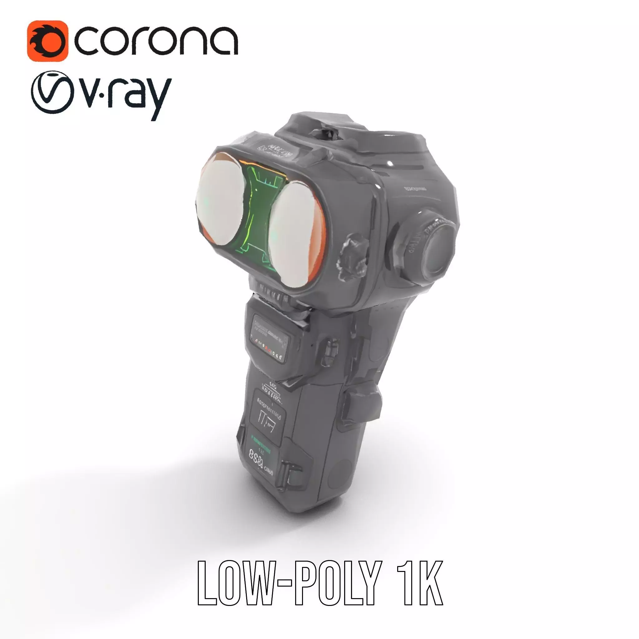 Futuristic Device model pack with PBR Textures Low-poly 3D model_20