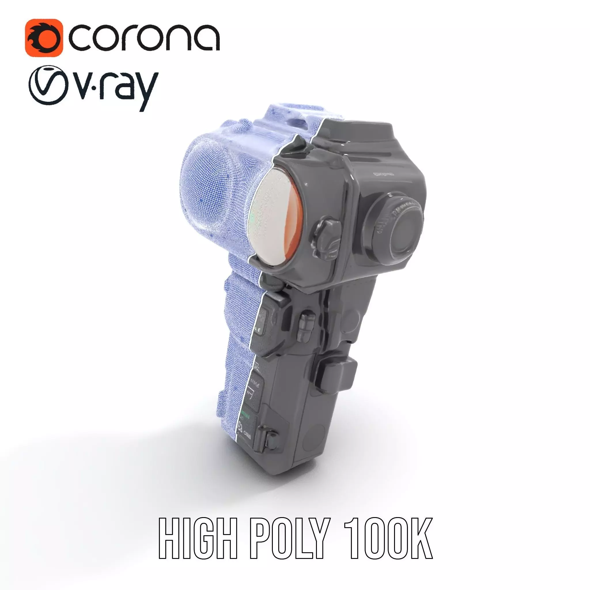 Futuristic Device model pack with PBR Textures Low-poly 3D model_35