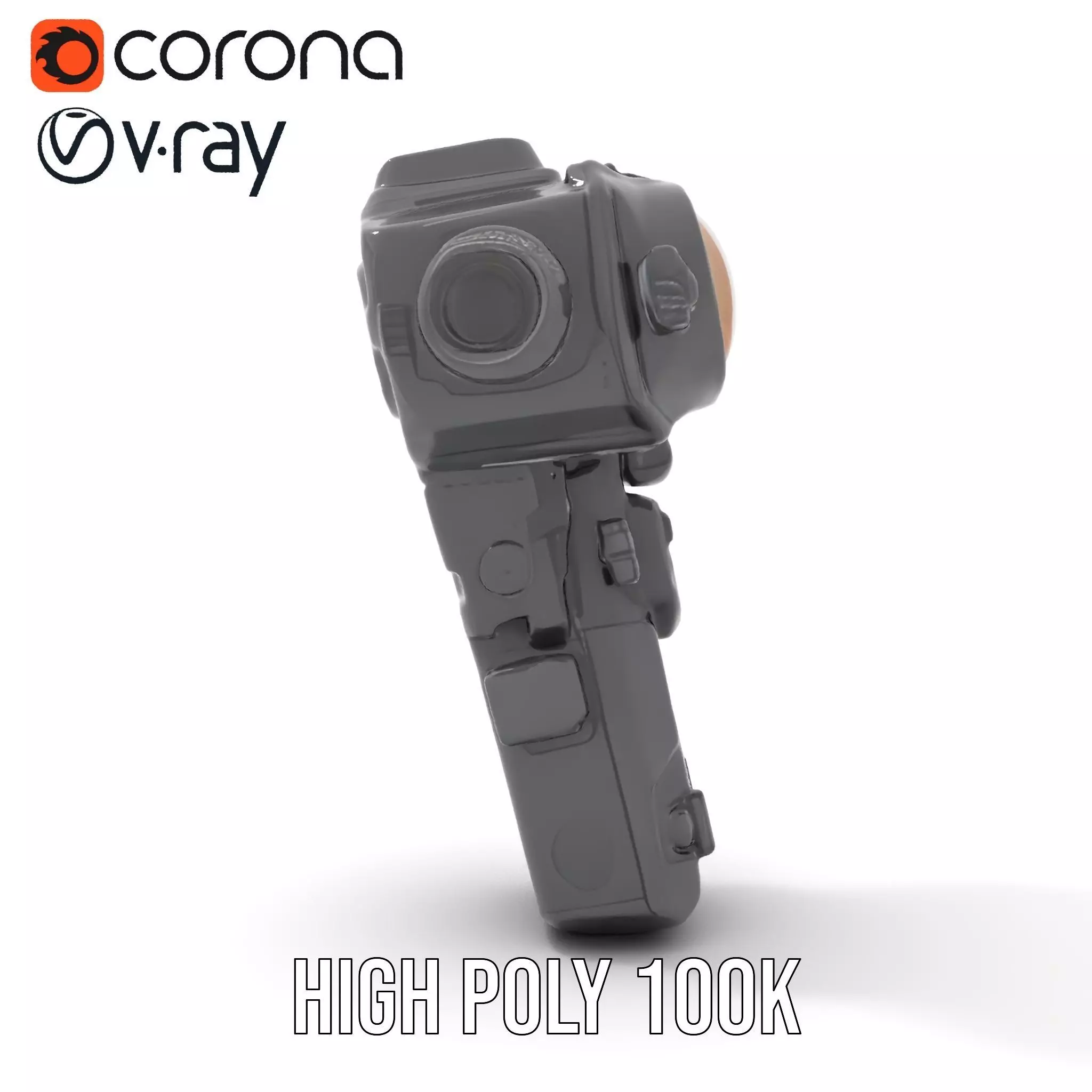 Futuristic Device model pack with PBR Textures Low-poly 3D model_26