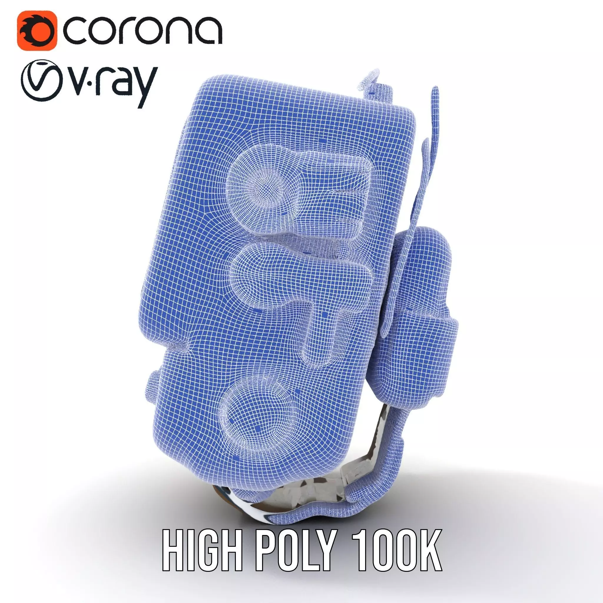 RetroFuturistic Wrist Device Model Pack Low-poly 3D model_33