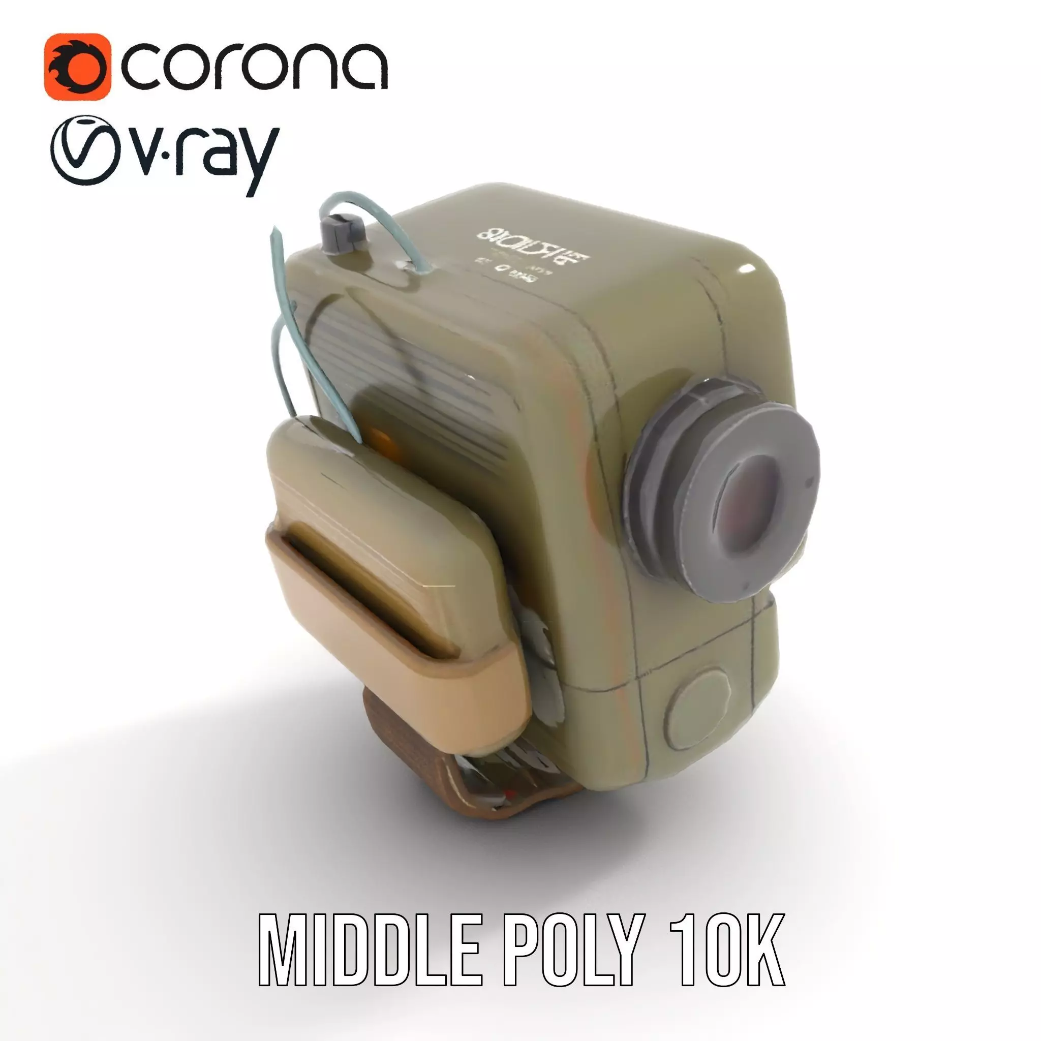 RetroFuturistic Wrist Device Model Pack Low-poly 3D model_7