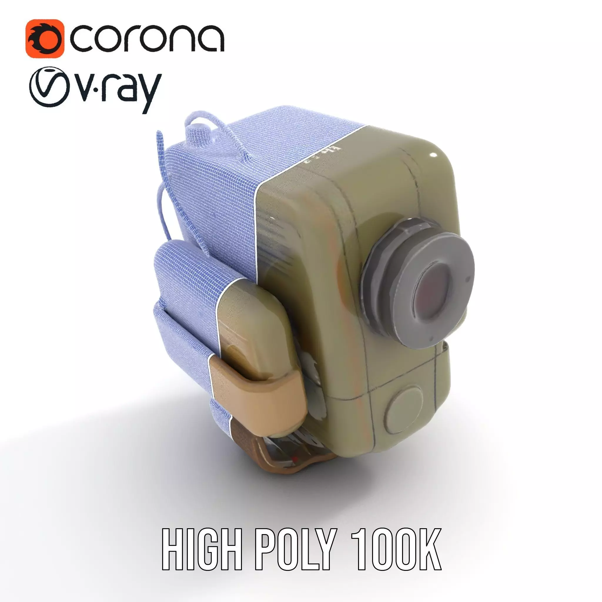 RetroFuturistic Wrist Device Model Pack Low-poly 3D model_35