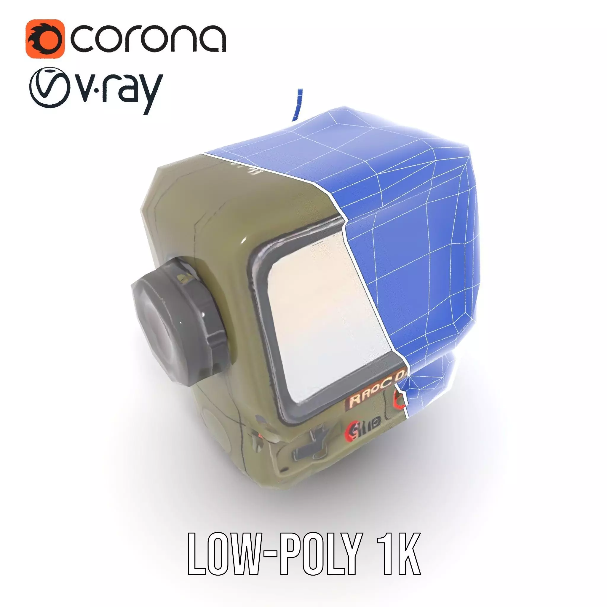 RetroFuturistic Wrist Device Model Pack Low-poly 3D model_32