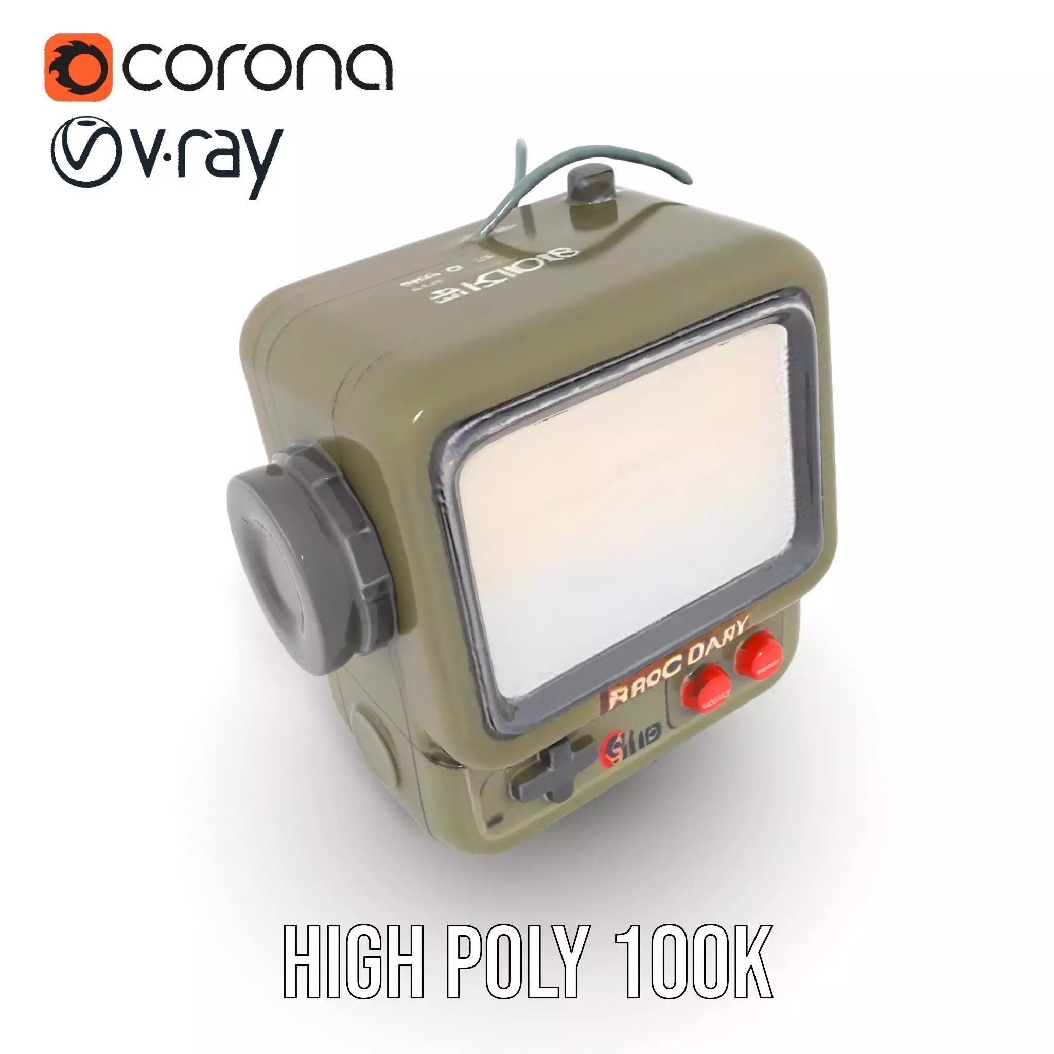 RetroFuturistic Wrist Device Model Pack Low-poly 3D model_19