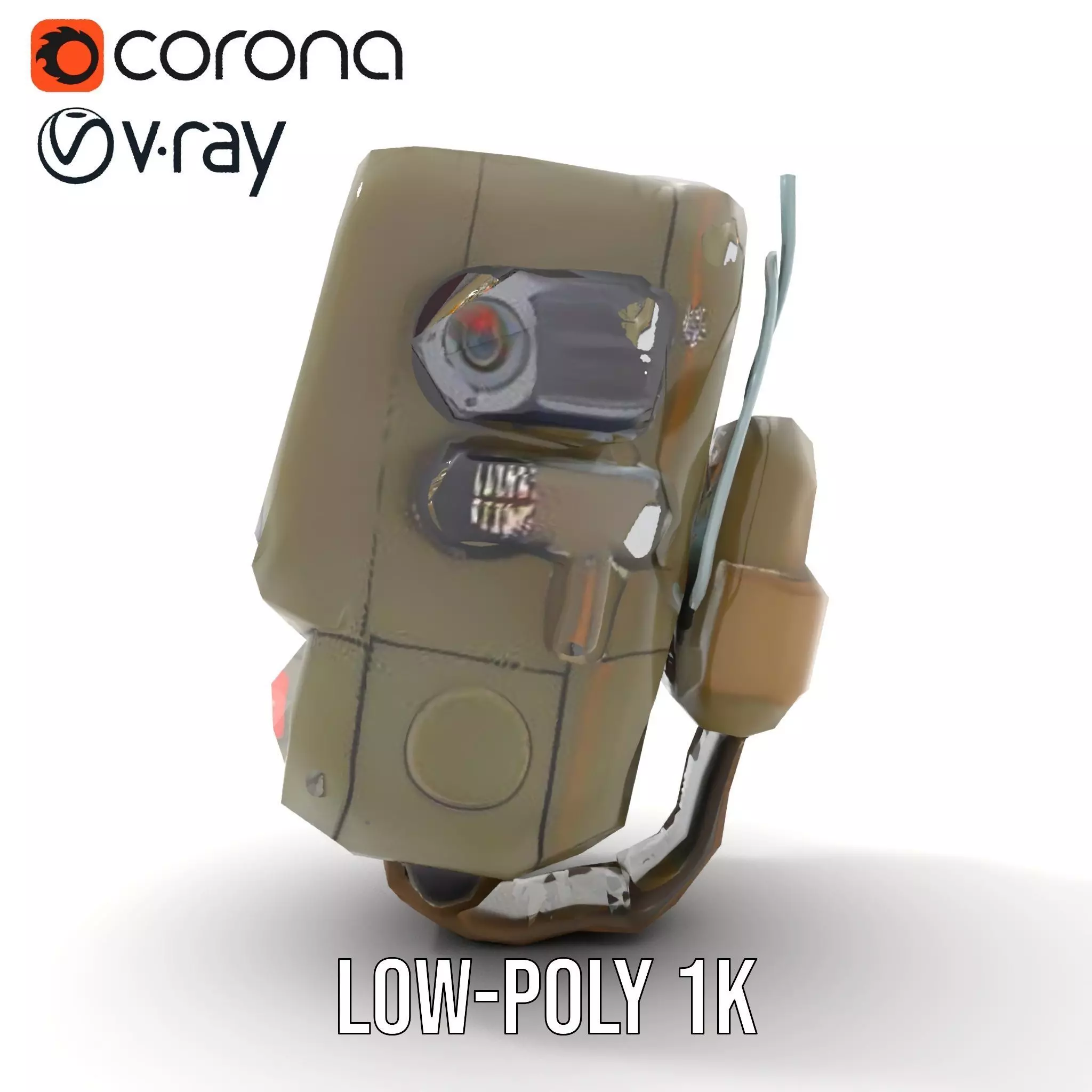 RetroFuturistic Wrist Device Model Pack Low-poly 3D model_13