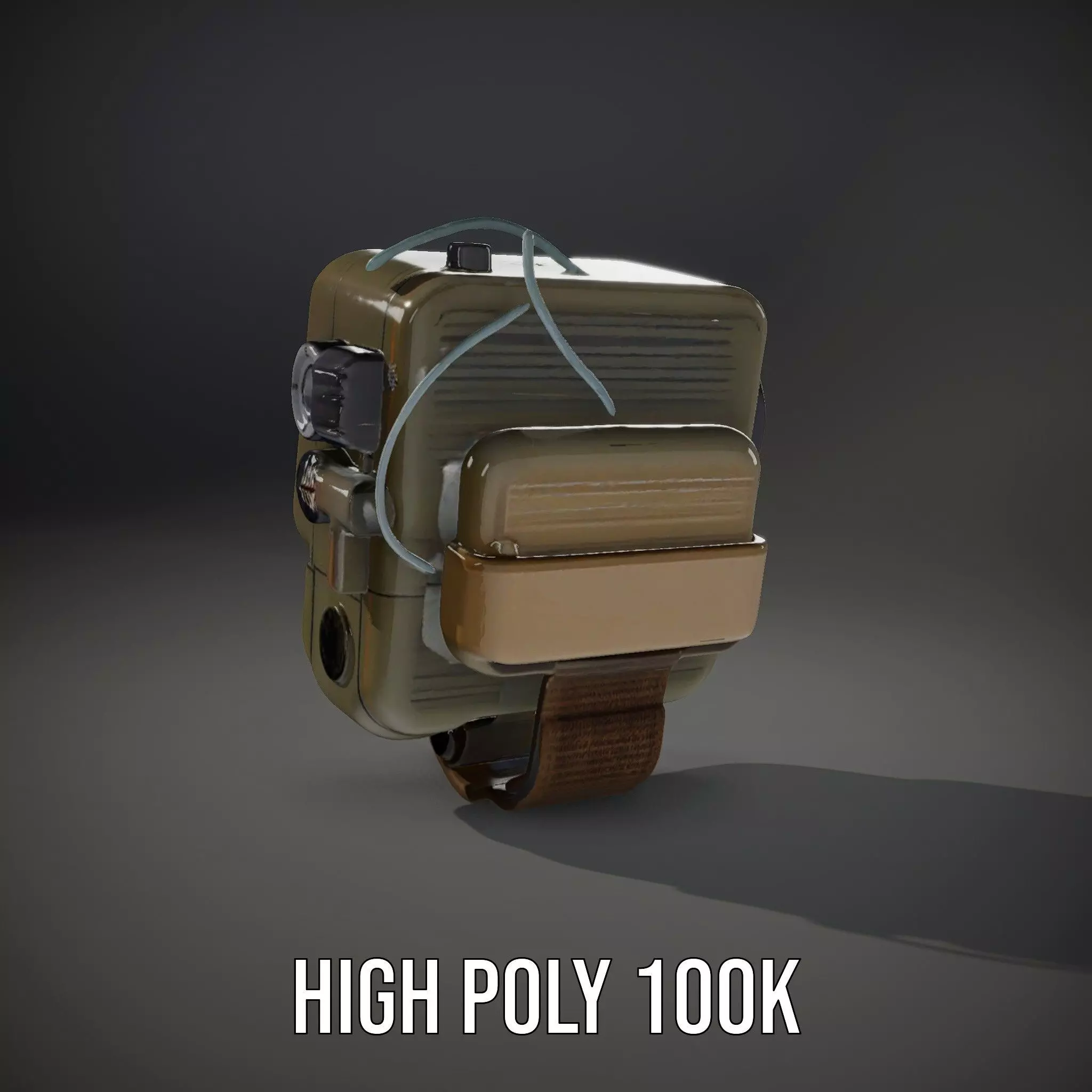 RetroFuturistic Wrist Device Model Pack Low-poly 3D model_9