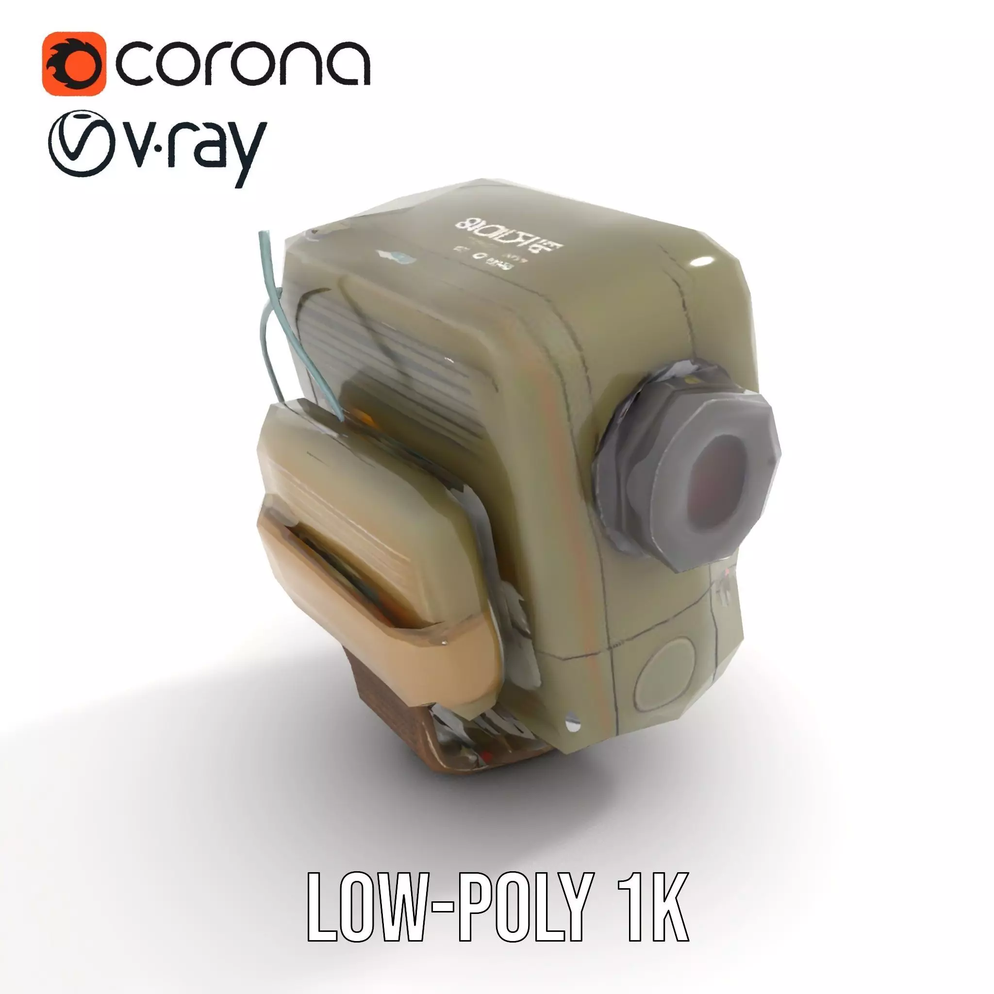 RetroFuturistic Wrist Device Model Pack Low-poly 3D model_8