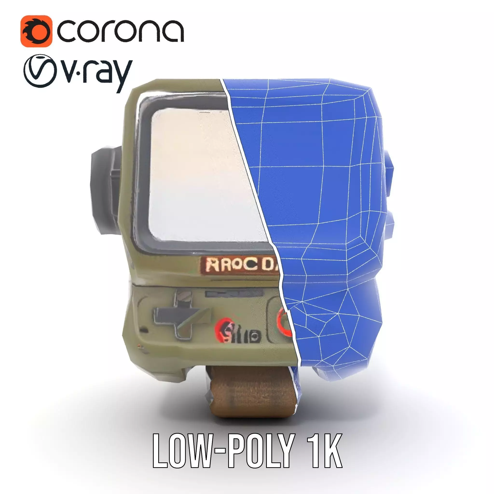 RetroFuturistic Wrist Device Model Pack Low-poly 3D model_18