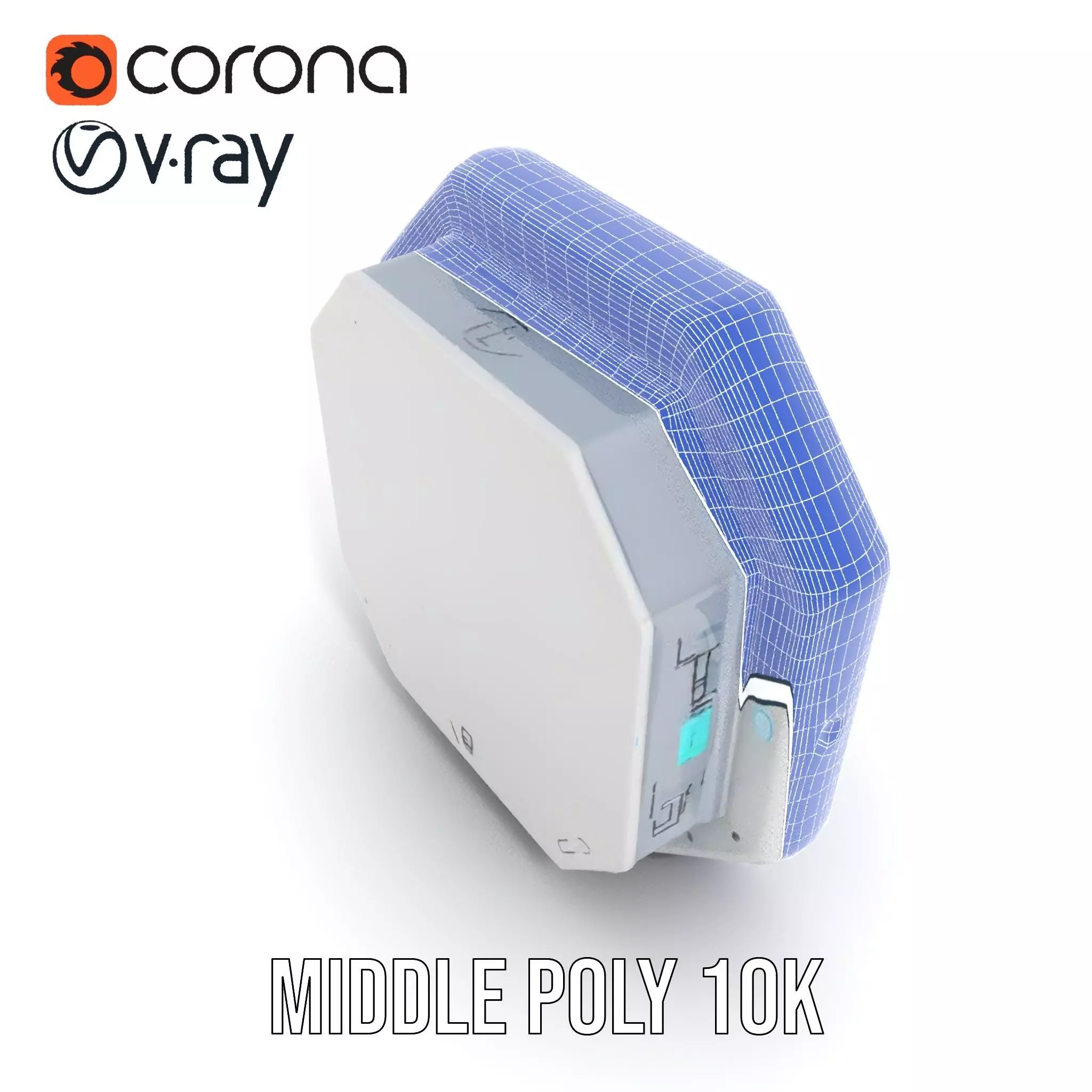 Futuristic Control Panel model pack with interactive display Low-poly 3D model_30