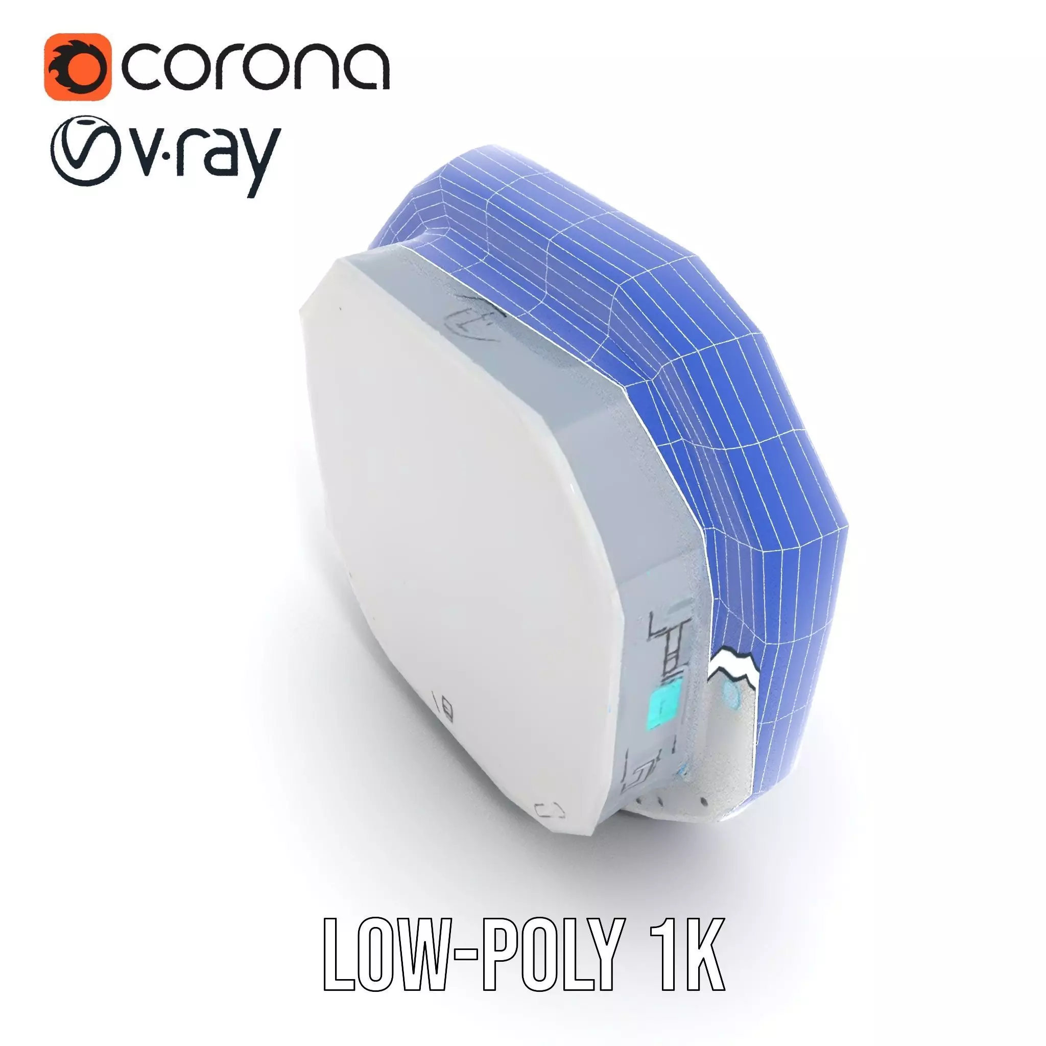 Futuristic Control Panel model pack with interactive display Low-poly 3D model_20