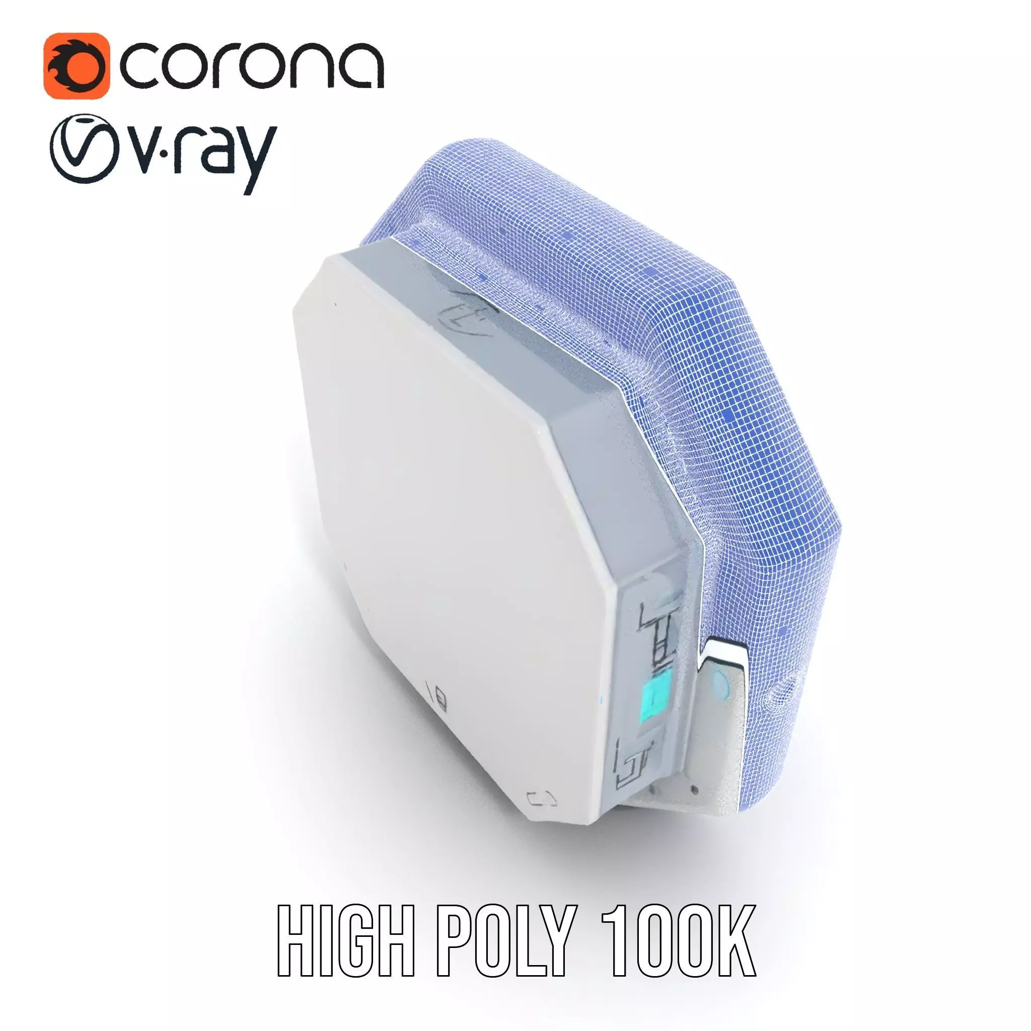 Futuristic Control Panel model pack with interactive display Low-poly 3D model_32