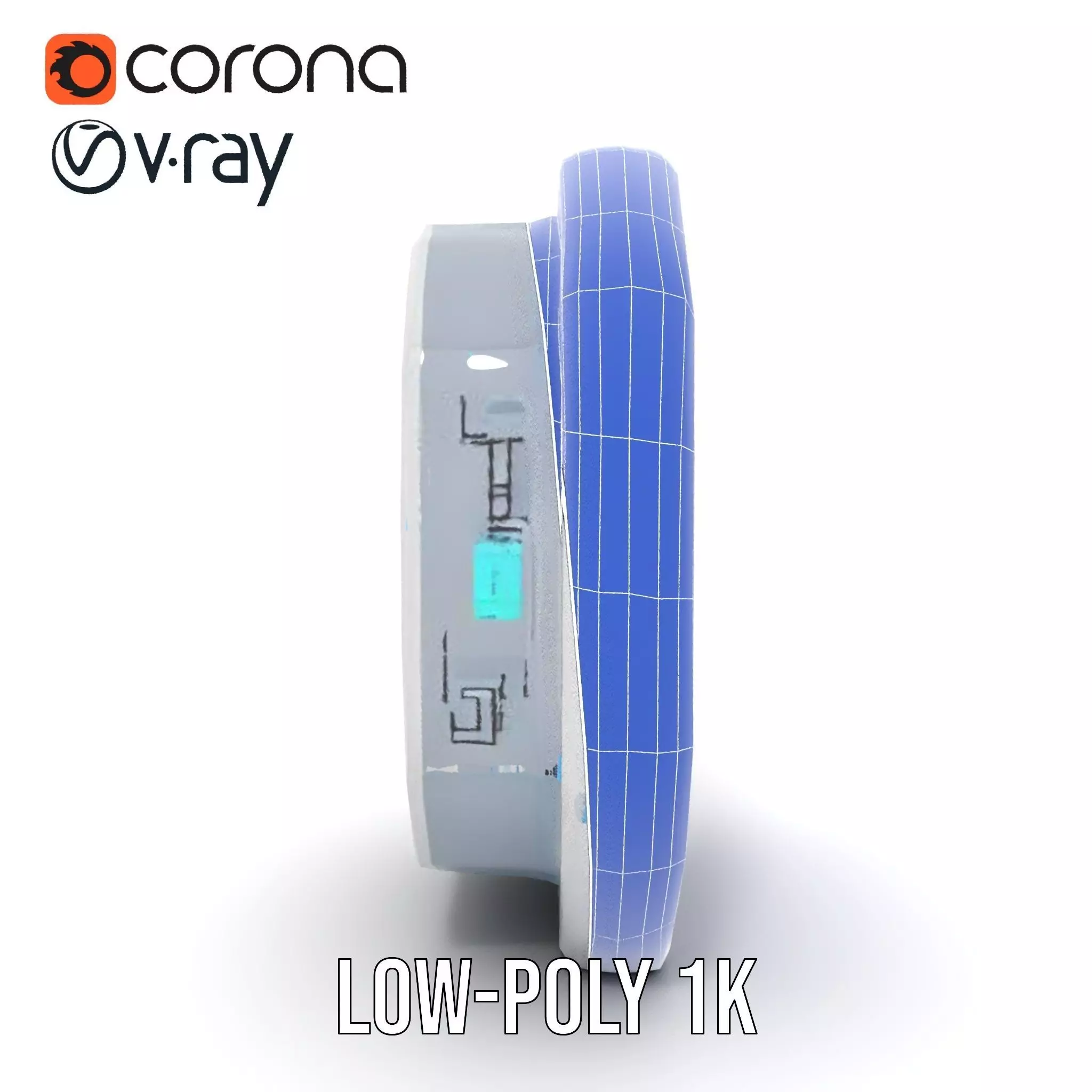 Futuristic Control Panel model pack with interactive display Low-poly 3D model_13