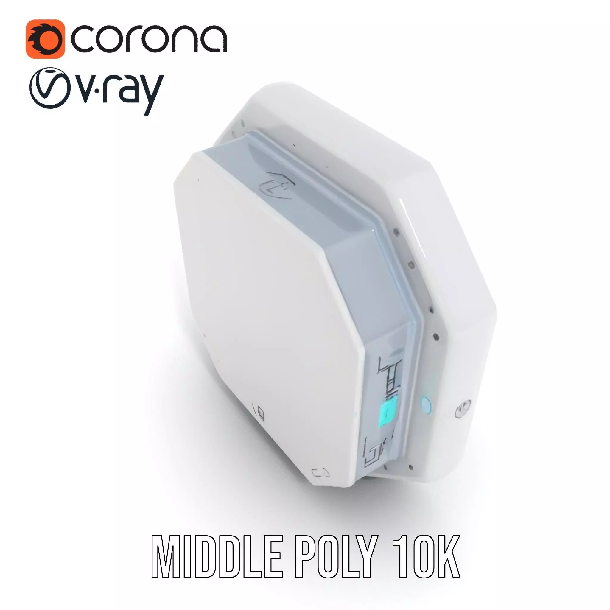 Futuristic Control Panel model pack with interactive display Low-poly 3D model_7